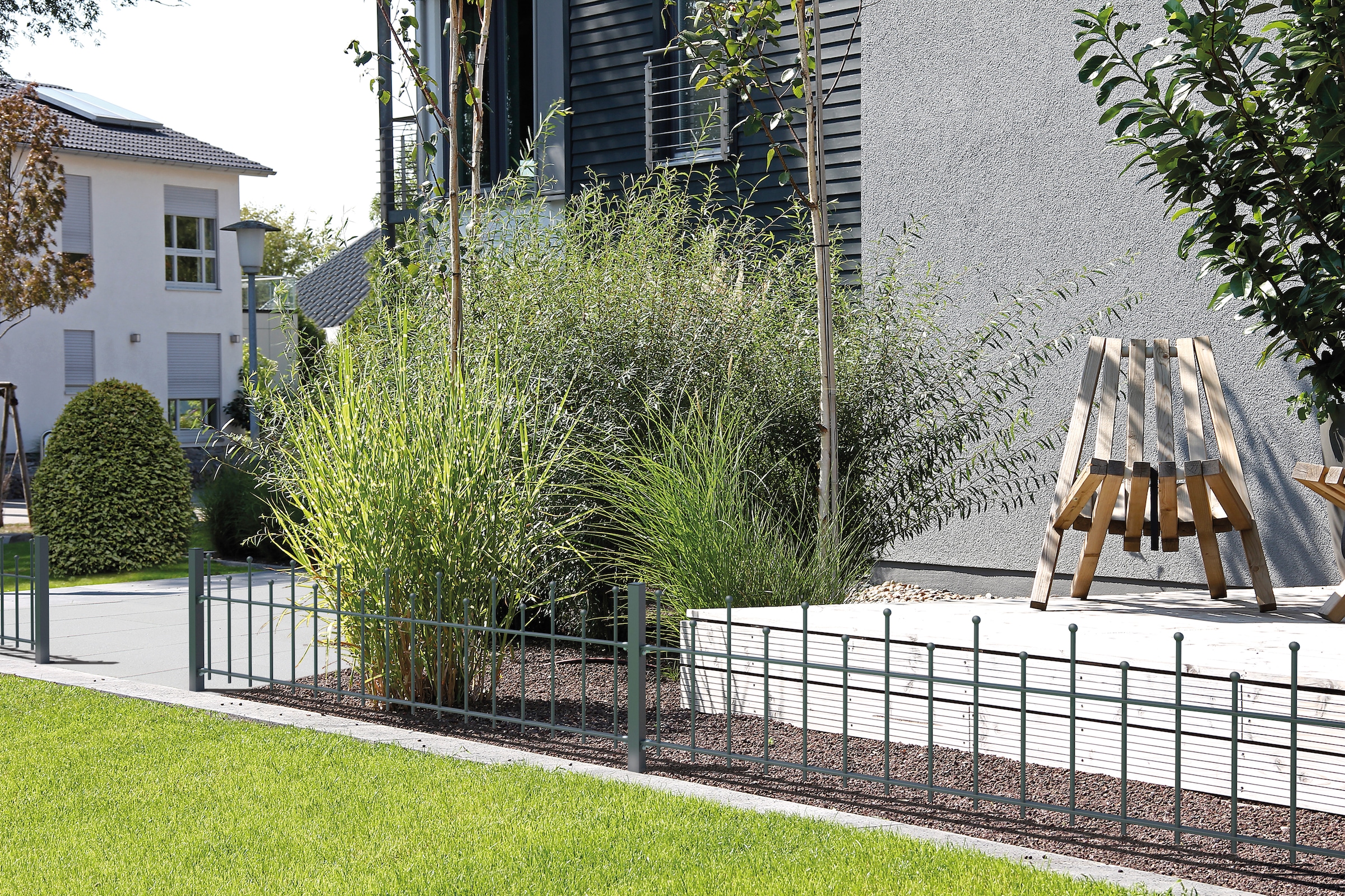 Alberts Metallzaun »Madrid« Höhe: 49,5, 73,5 und 98,5 cm, Gesamtlänge: 10 m, zum Einbetonieren