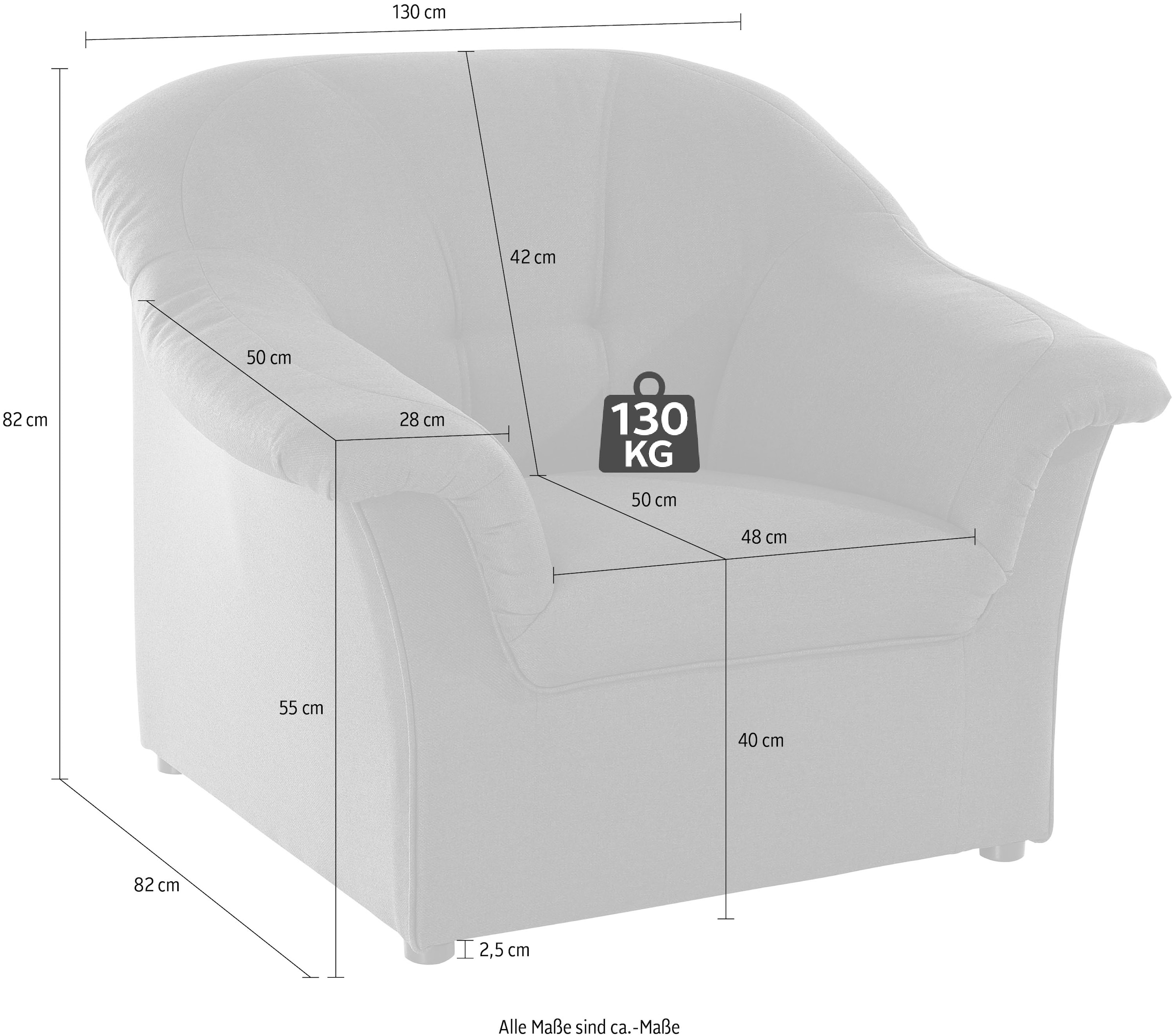 DOMO collection Sessel »Pegnitz zeitlos, elegant und bequem«