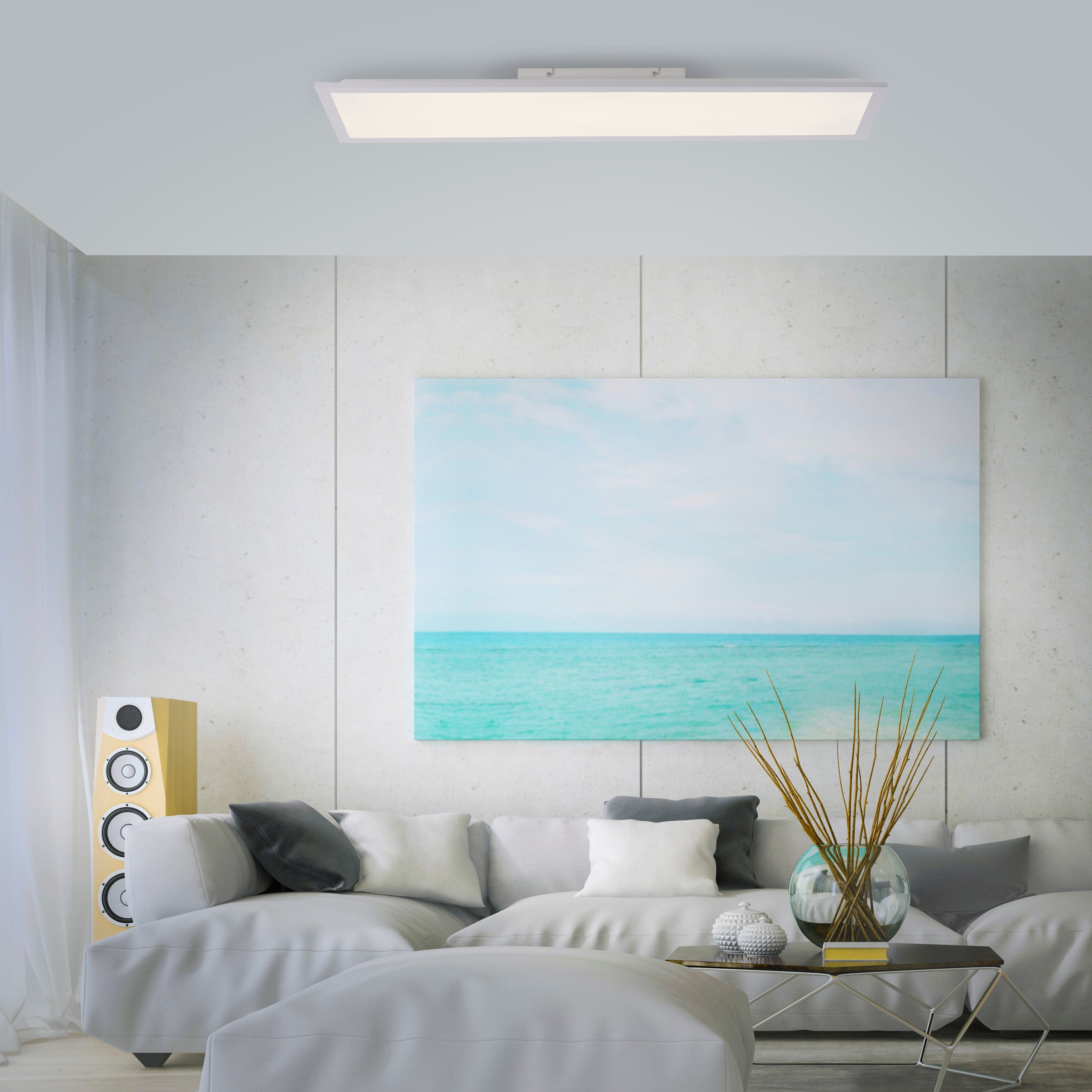 JUST LIGHT LED Deckenleuchte »FLAT« LED-Board 1 Stk. Warmweiß Serienschalter