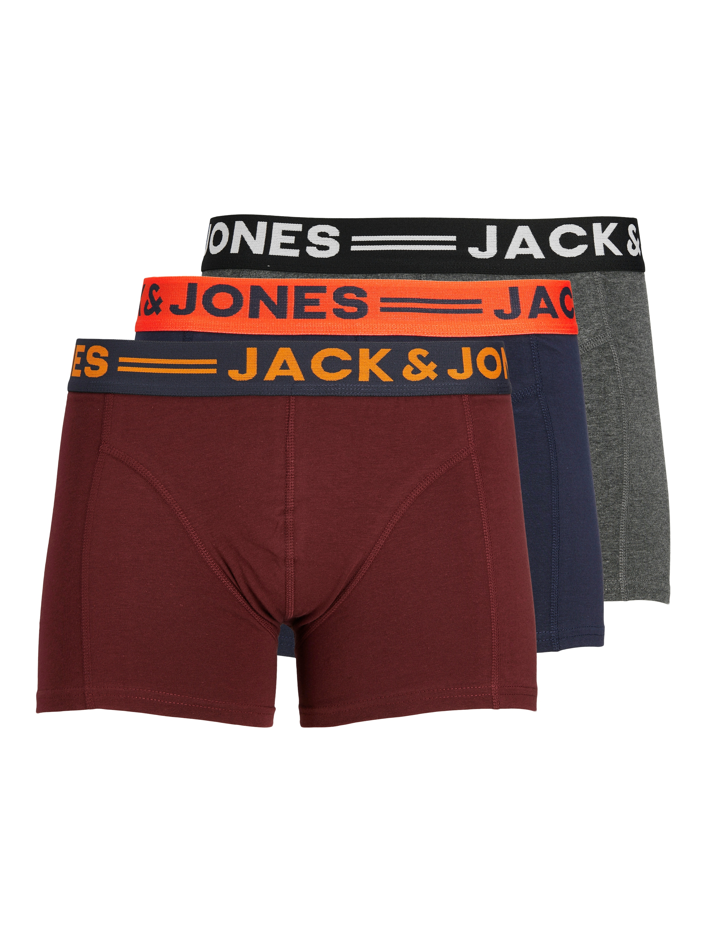 Jack & Jones Boxer »JAC Lichfield Trunks« Packung, 3 Stk. mit kontrastfarbigem Bund