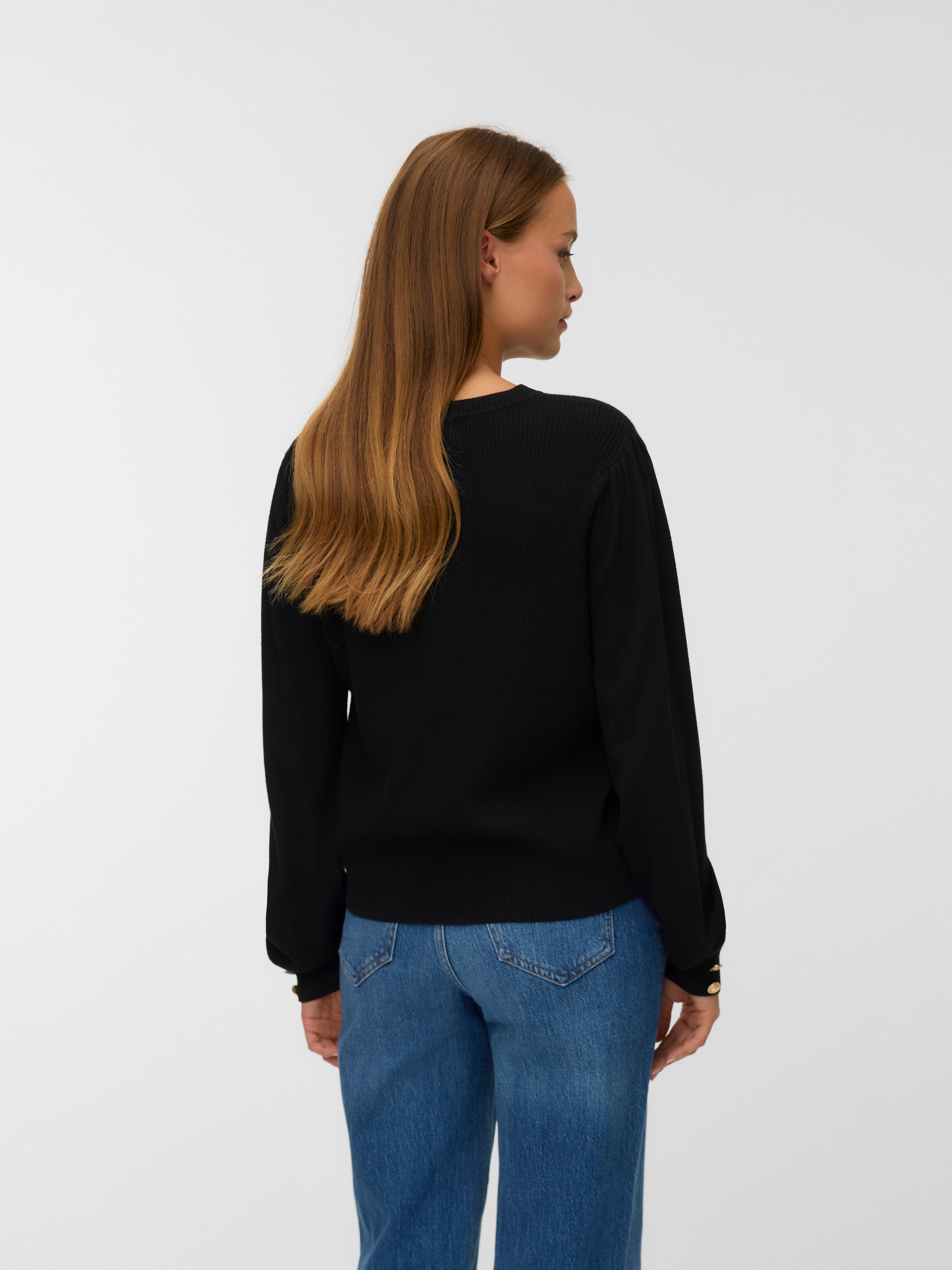 Vero Moda Strickpullover »VMHOLLYKARIS LS O-NECK PULLOVER BOO«