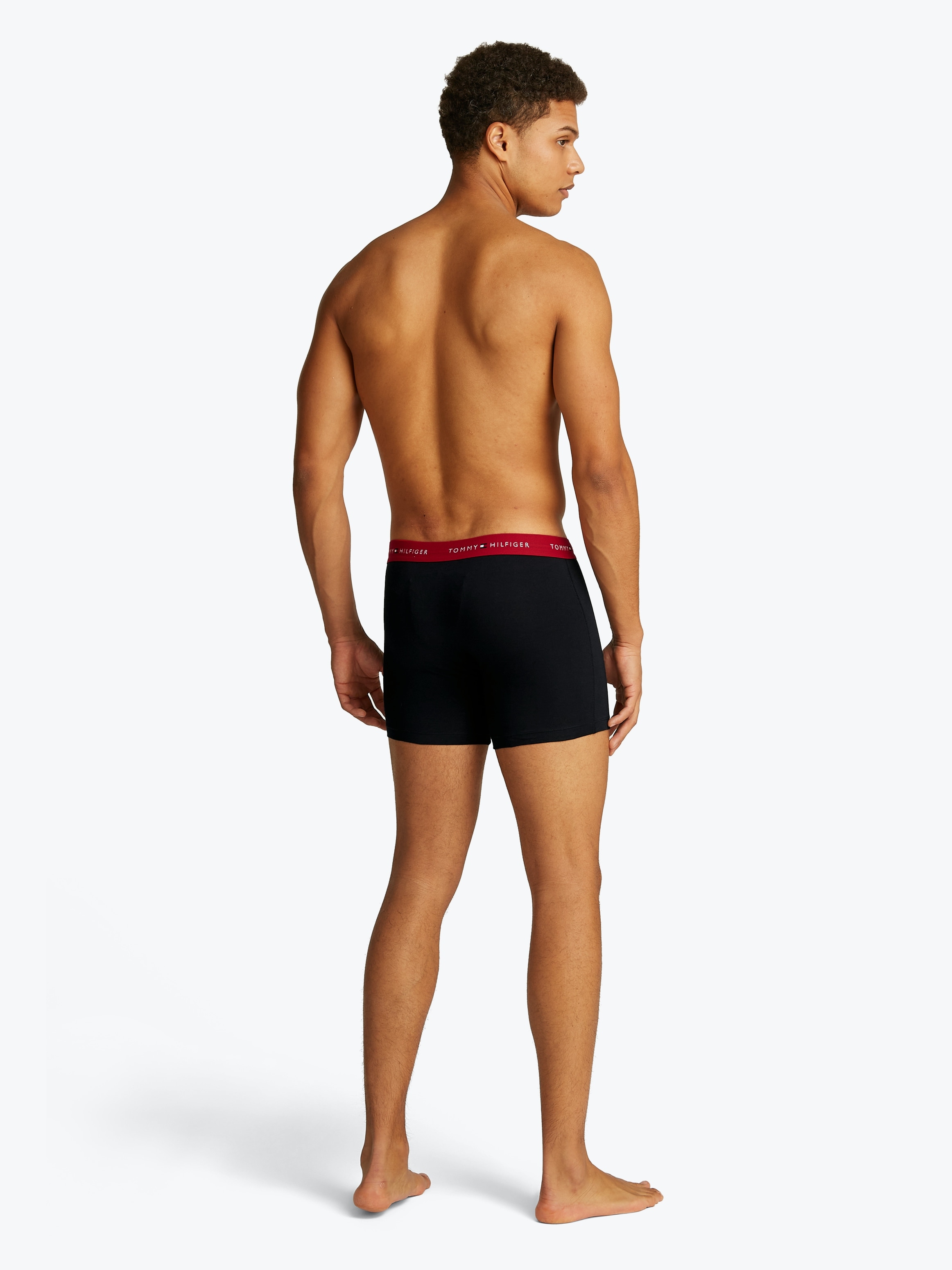 Tommy Hilfiger Underwear Boxershorts »3P BOXER BRIEF WB«, (Packung, 3 St., 3er-Pack), mit kontrastfarbenem Logobund