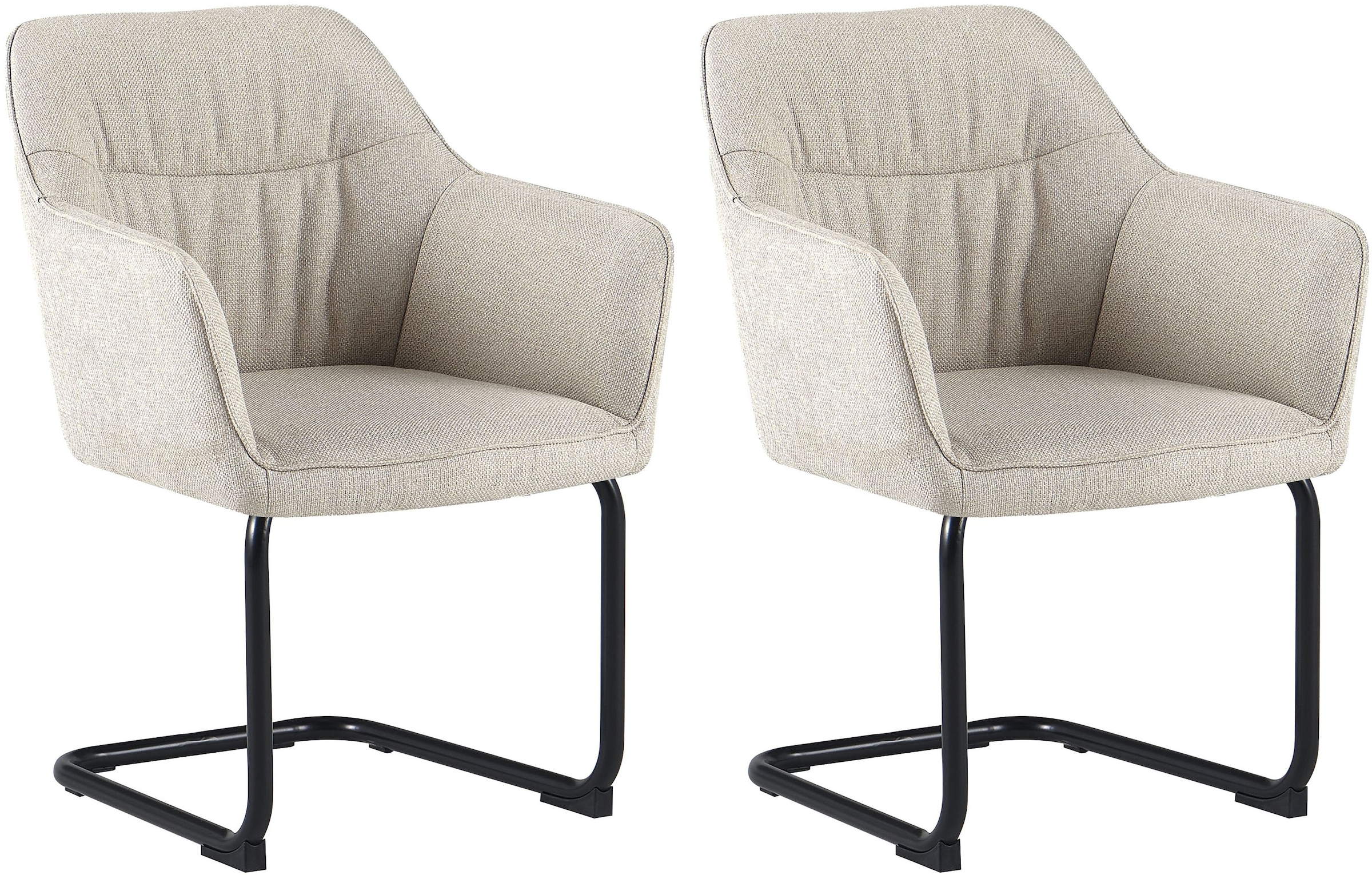 OTTO home Freischwinger »Elba« (Set) 2 Stk.gemütlicher Stuhl / Sessel, 180 Grad drehbar, Auto Return, Webstoff