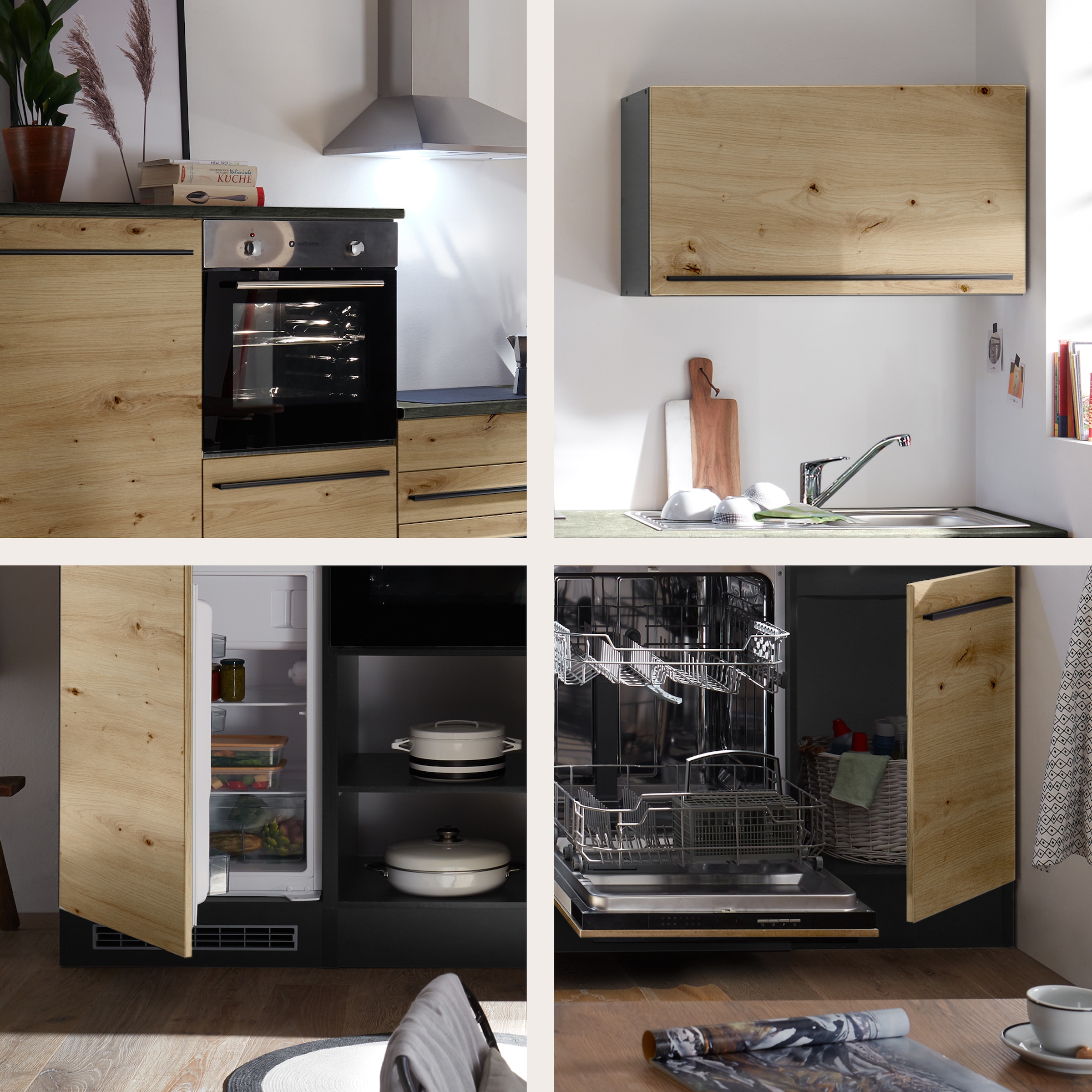 BASIC by Balculina Küchenzeile »Jazz«, Breite 320 cm, wahlweise mit E-Geräten