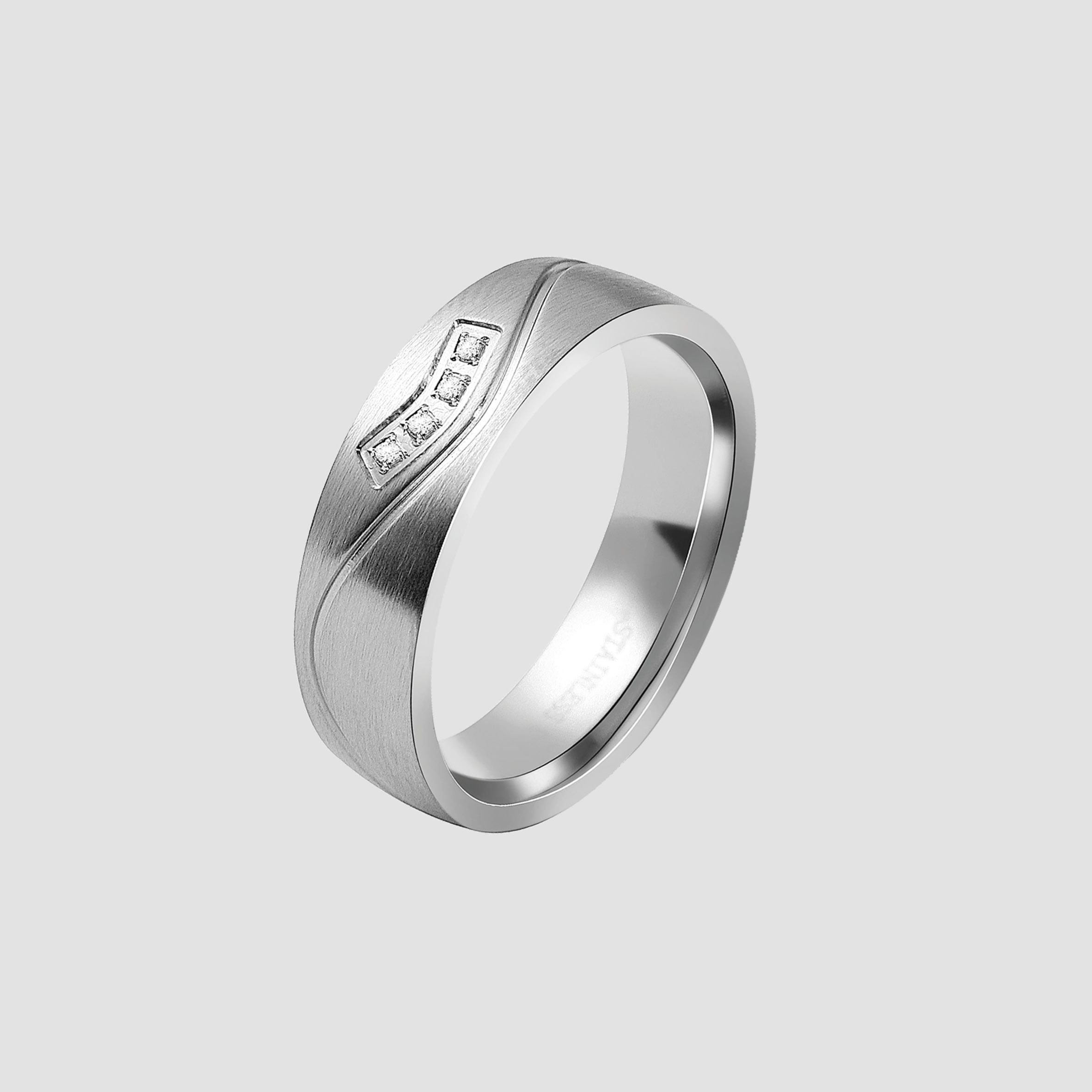 Adelia´s Fingerring »Damen Ring aus Edelstahl mit Strass Steinchen«