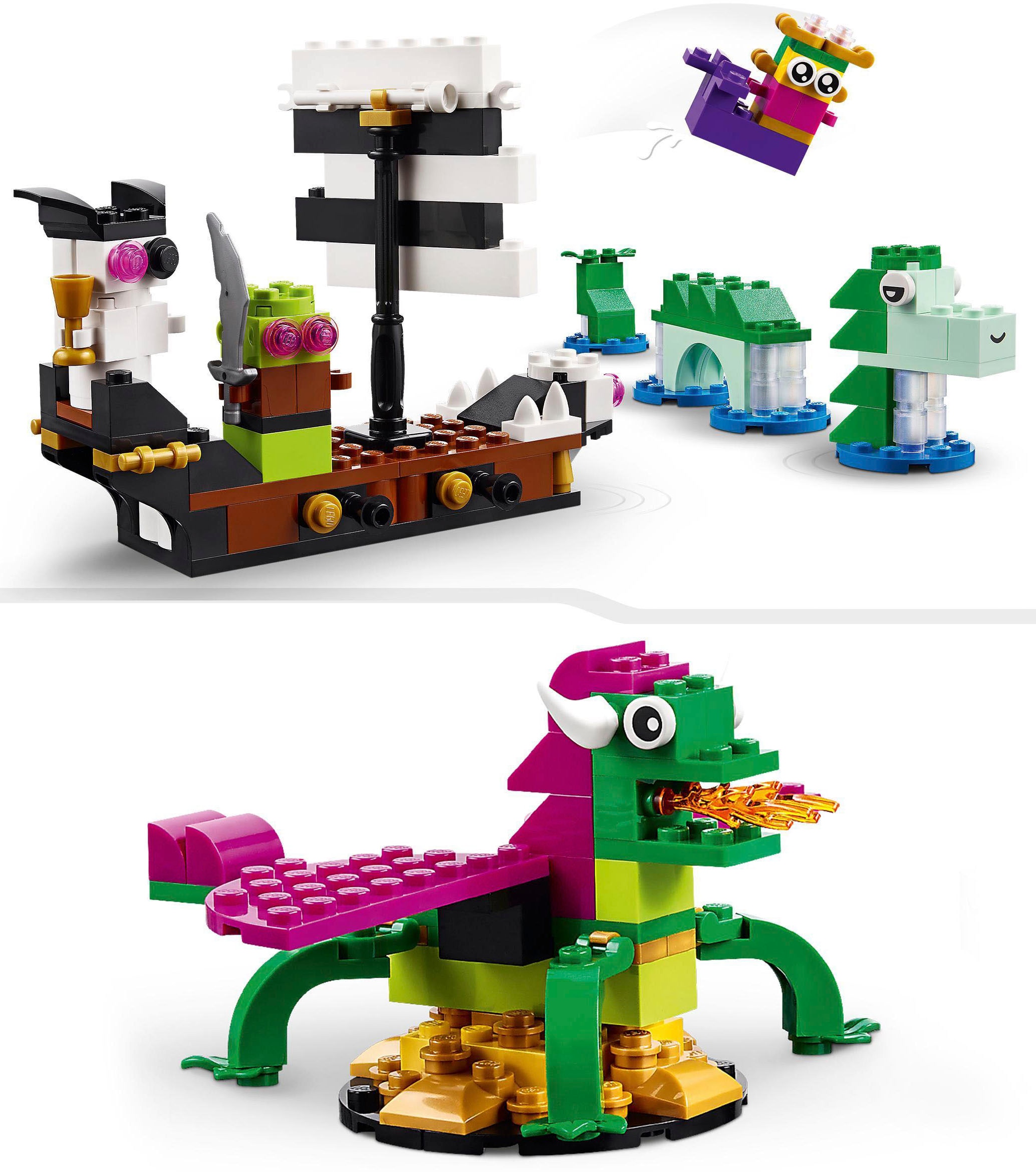 LEGO® Konstruktionsspielsteine »Fantasie-Universum Kreativ-Bauset (11033), LEGO® Classic«, (1800 St.), Made in Europe