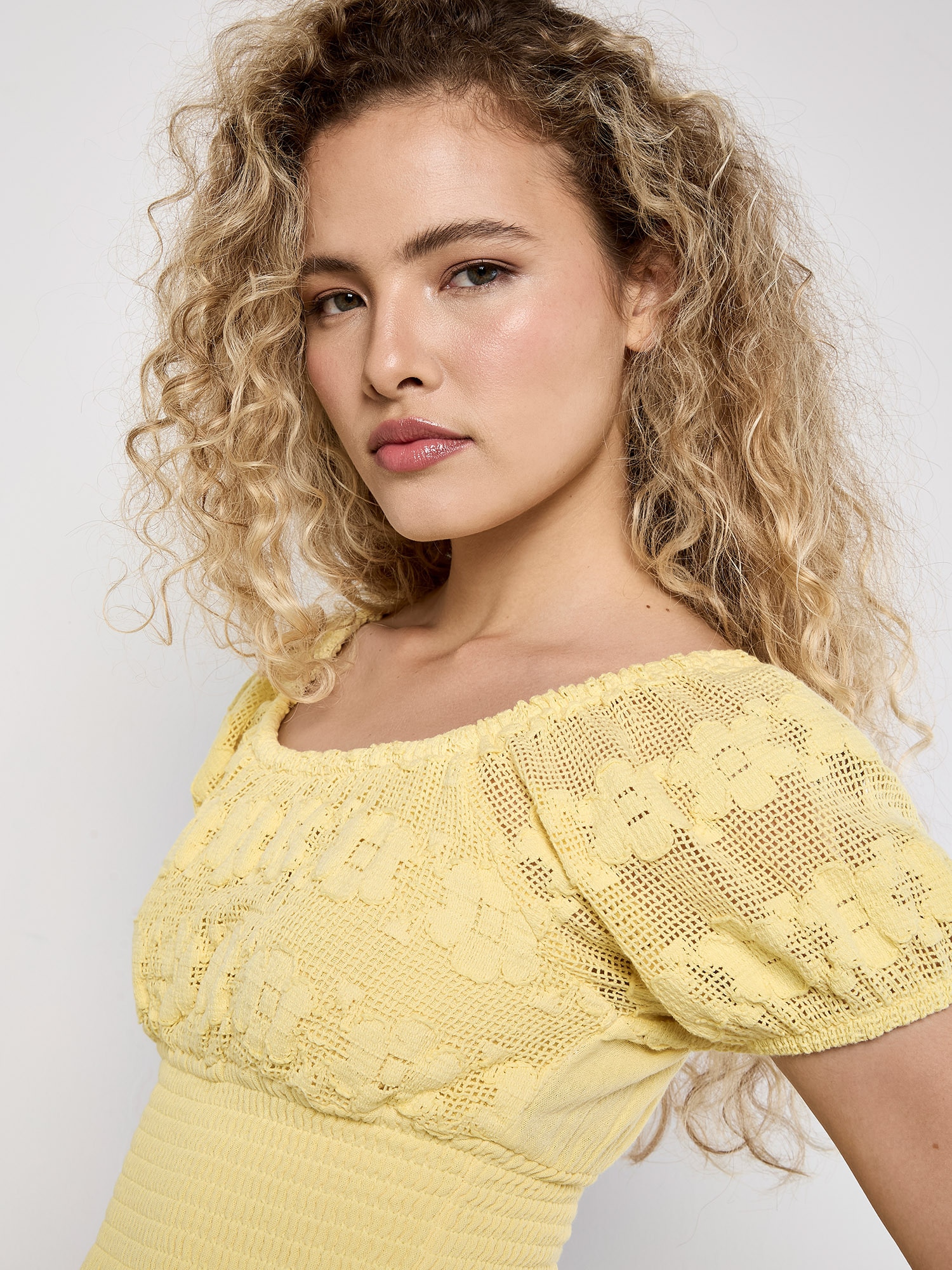 Apricot Maxikleid »Maxikleid« mit Blumen-Spitze