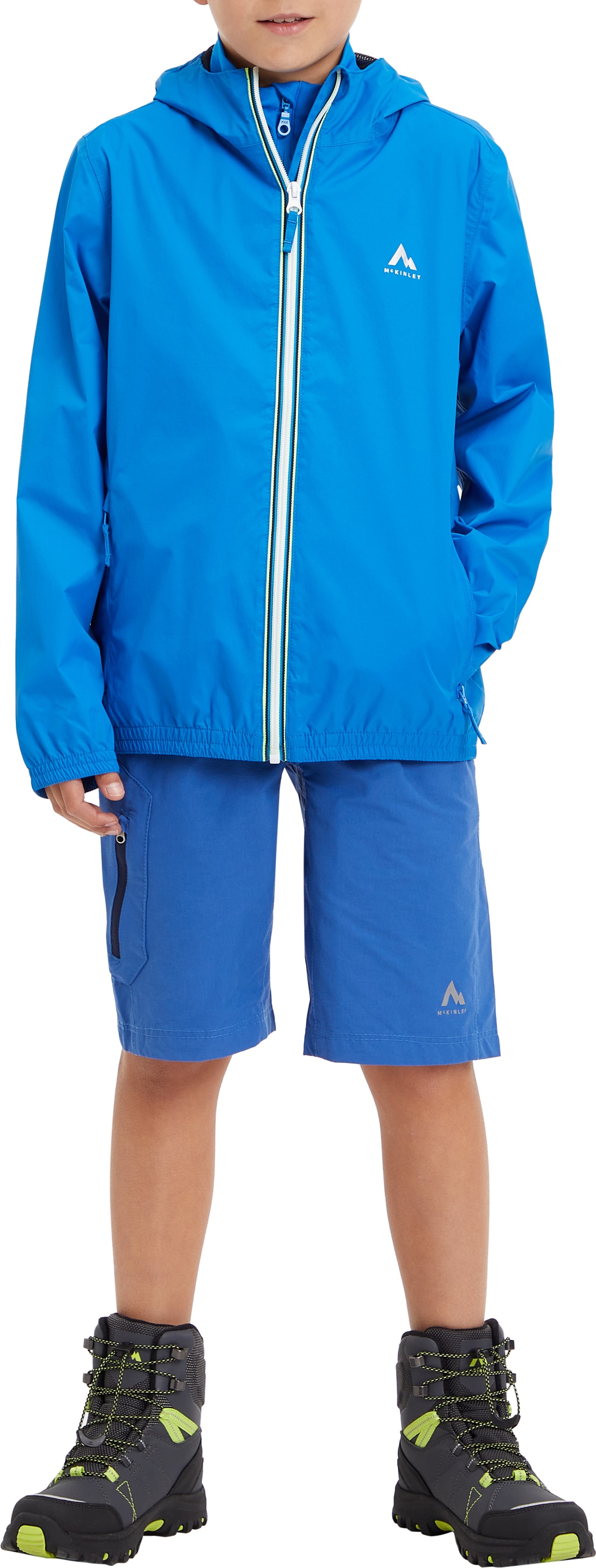 Mckinley Regenjacke »Regenjacke Kereol II jrs« 1 Stk. tlg. mit Kapuze in blau, Größe 176