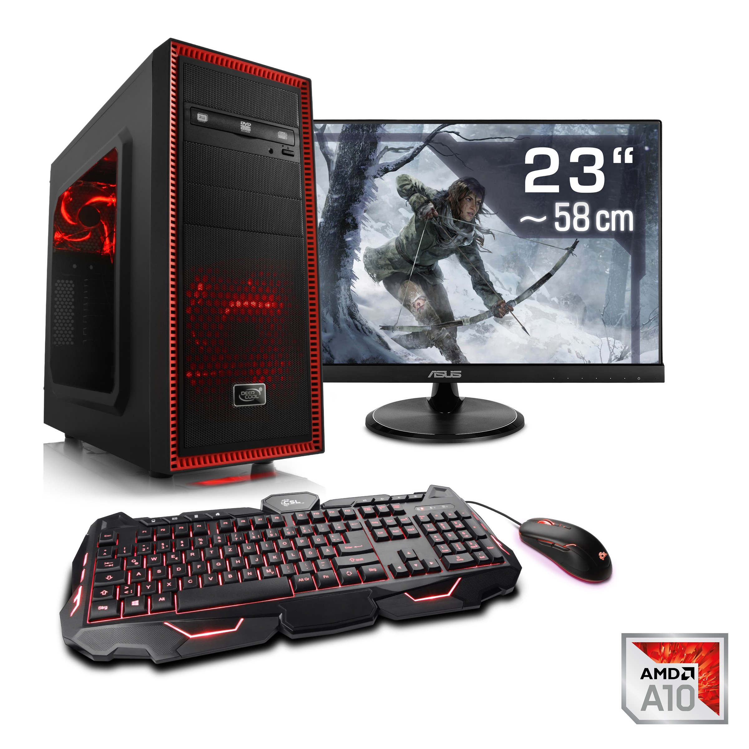 »Sprint T4567 Windows 10 Home« PC-Komplettsystem (AMD, A10)