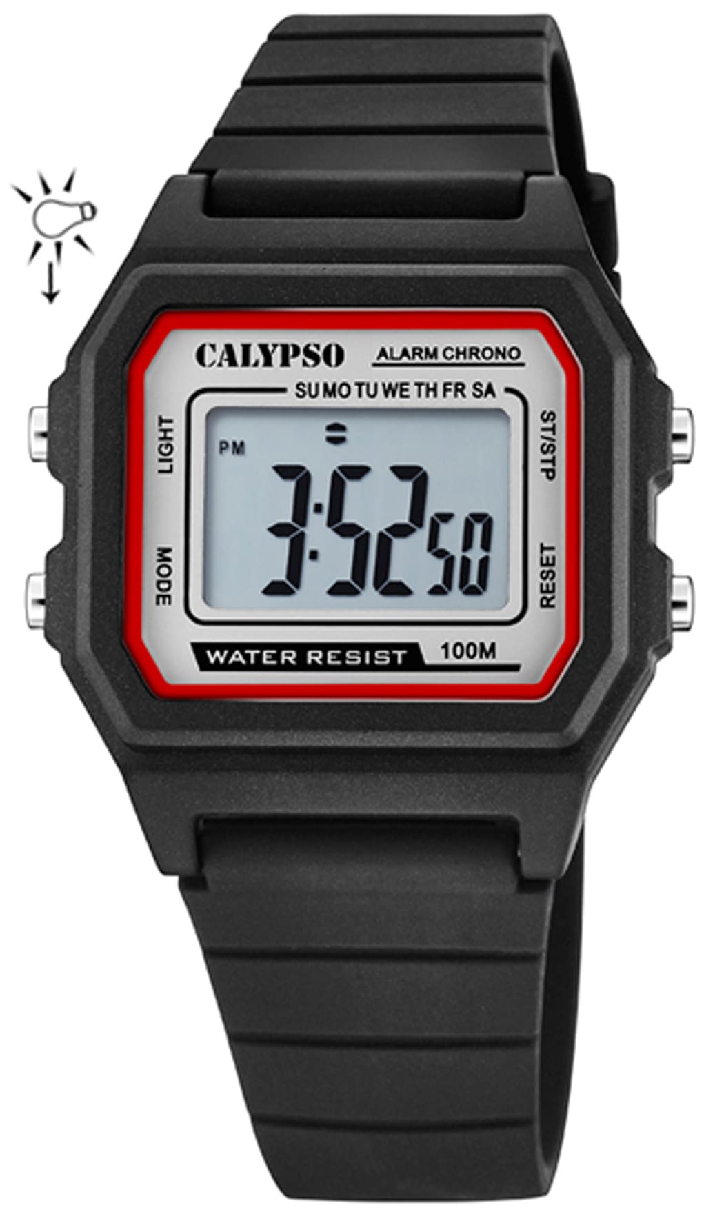 CALYPSO WATCHES Chronograph »Digital Crush, K5805/4«, Armbanduhr, Quarzuhr, Herrenuhr, Datum, Digitalanzeige, Stoppfunktion
