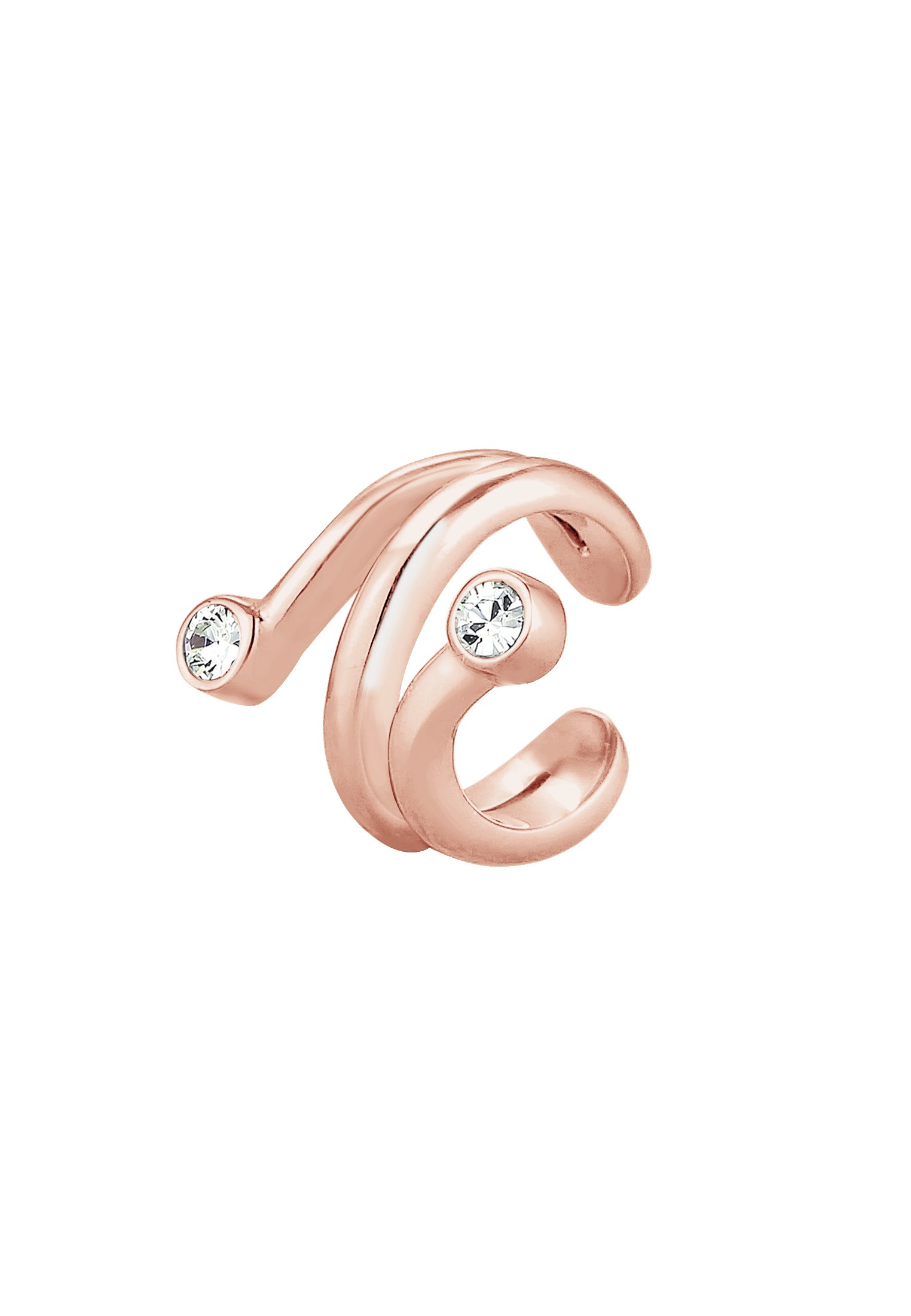 Elli Ohrklemme »Ohrringe Single Earcuff Ohrklemme Glas Kristalle 925 Silber«