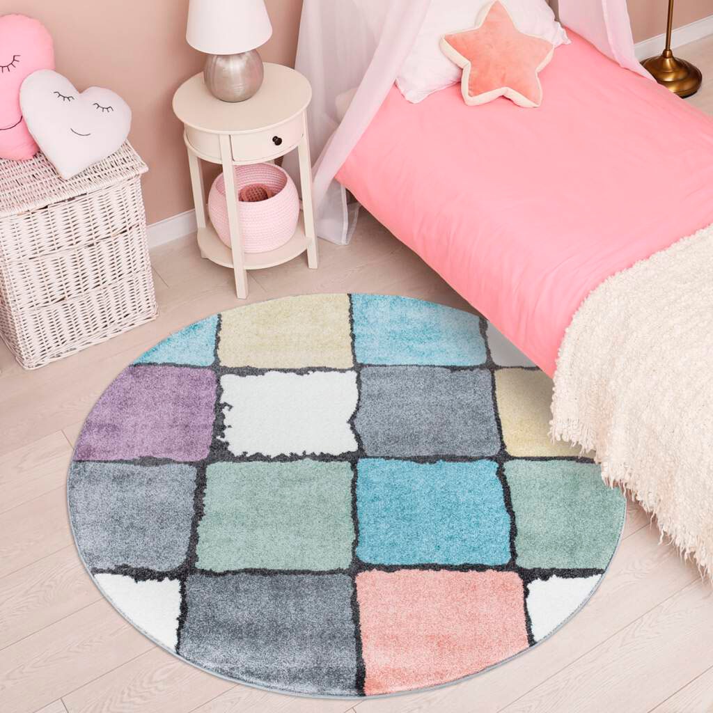 Carpet City Teppich »YOUNG919«, rund, 11 mm Höhe, Moderner Jugend- Kinder Teppich, ideal für Jugendzimmer