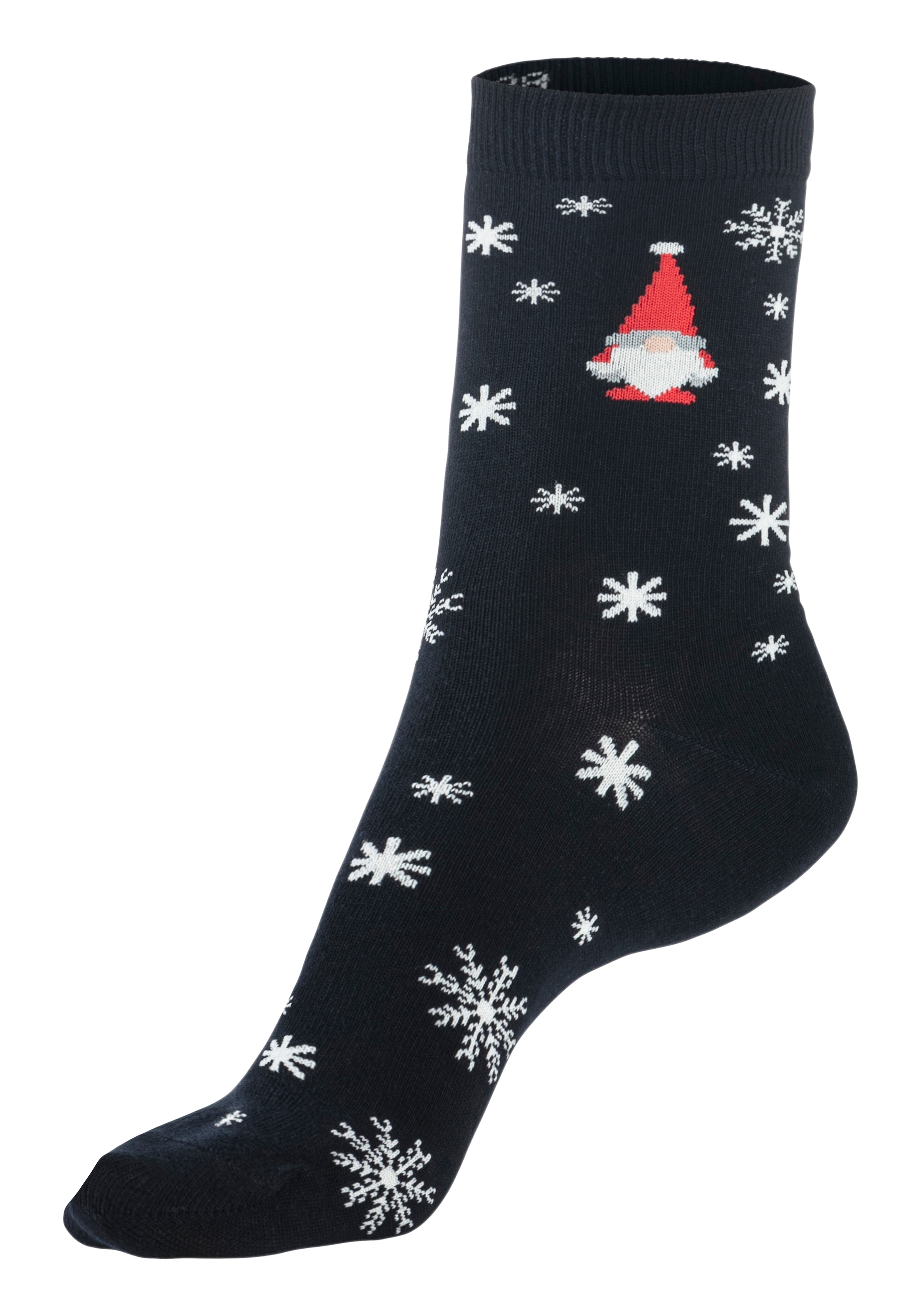 H.I.S Basicsocken Packung, 3 Stk. tlg. Weihnachten, mit weihnachtlichen Motiven