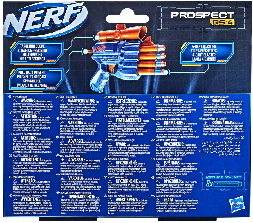 Hasbro Blaster »Nerf Elite 2.0 Prospect QS-4«, inklusive 8 Darts