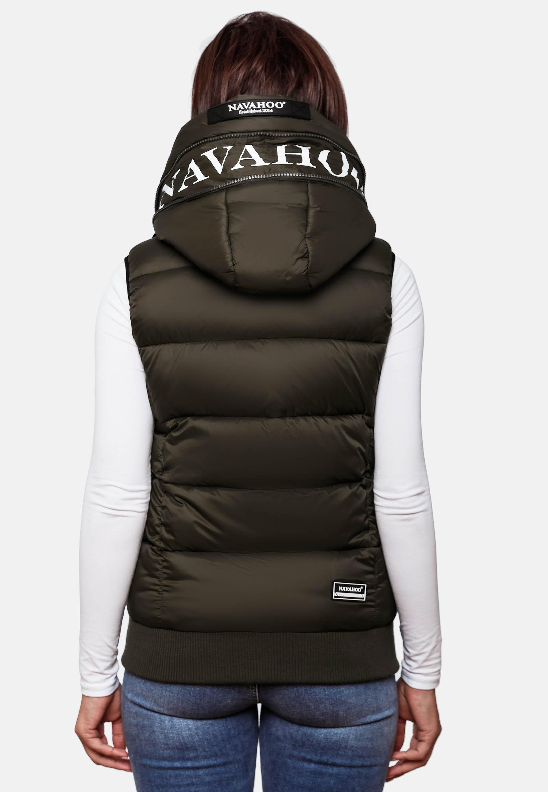 Navahoo Steppweste »Steppweste Kassidy«, (1 tlg.), stylische ärmellose Damen Weste mit Kapuze