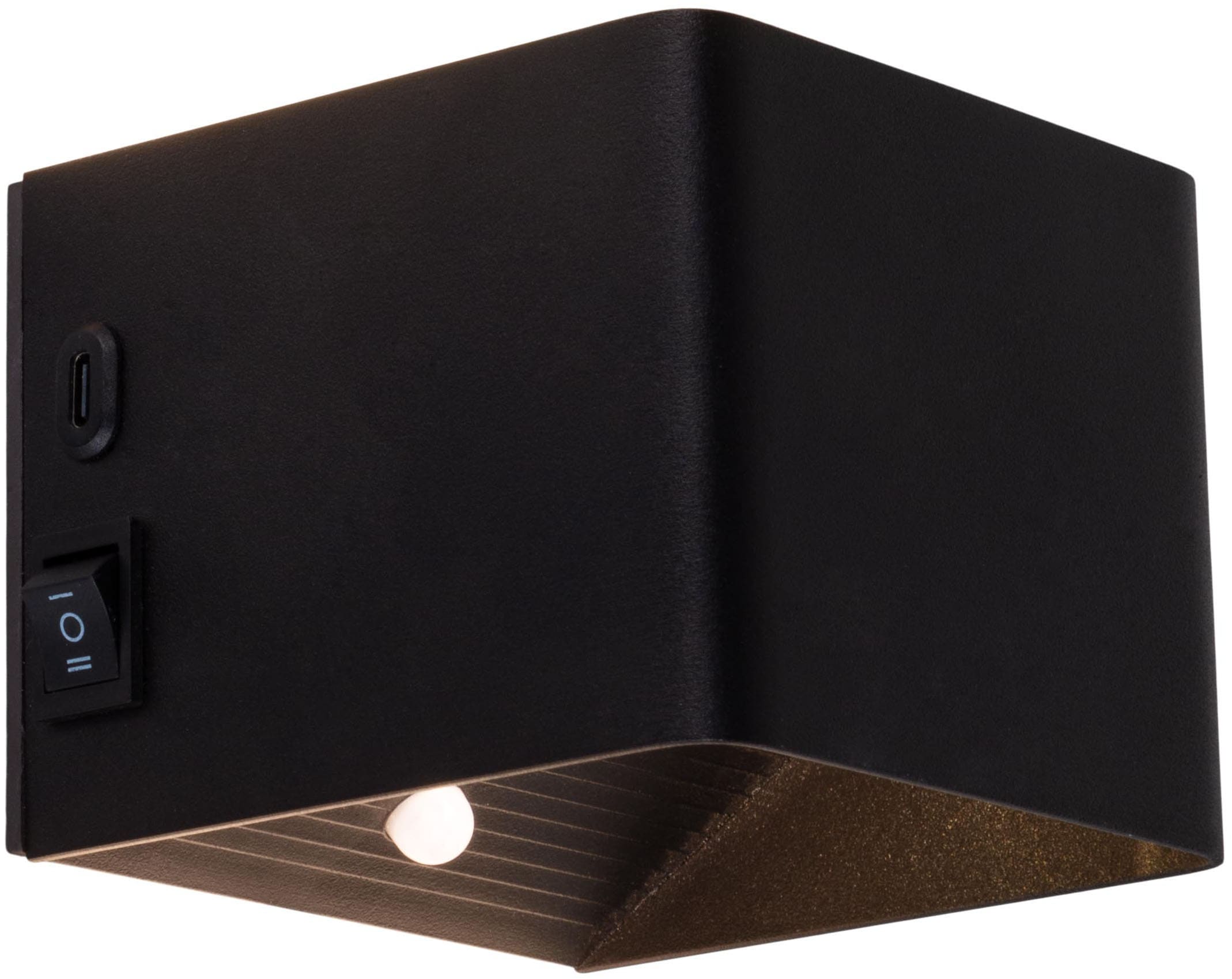 näve LED Wandleuchte »Cube« LED-Modul 1 Stk. Warmweiß Akku, magnetisch, Bewegungssensor, Memory, USB-C, Kippschalter