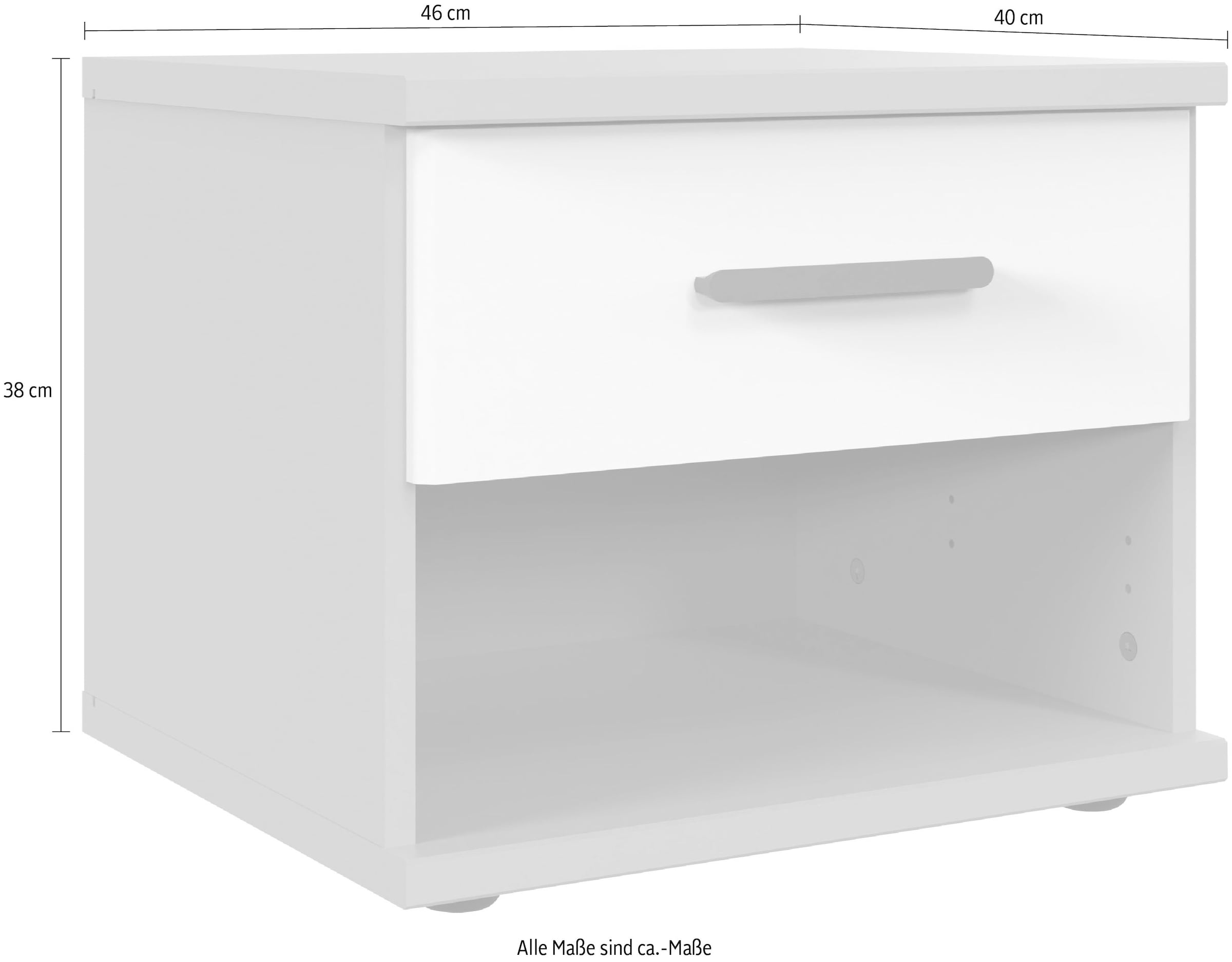 Wimex Nachtkommode »Bahamas inkl. Schublade in Absatzdekor, Breite: 46cm, Nachttisch«