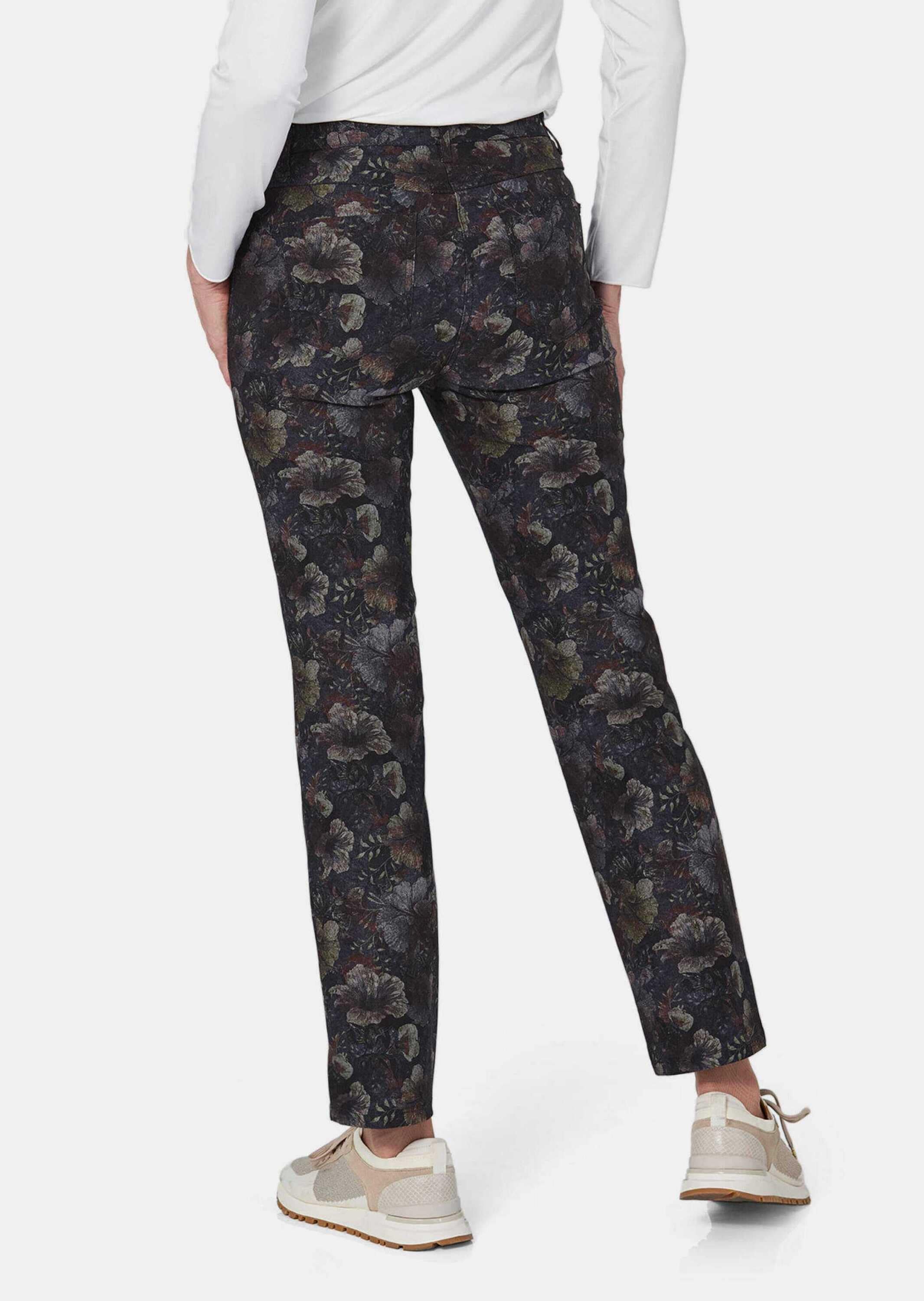 GOLDNER 2-in-1-Hose »Kurzgröße Druckhose CARLA mit Blumenmuster«