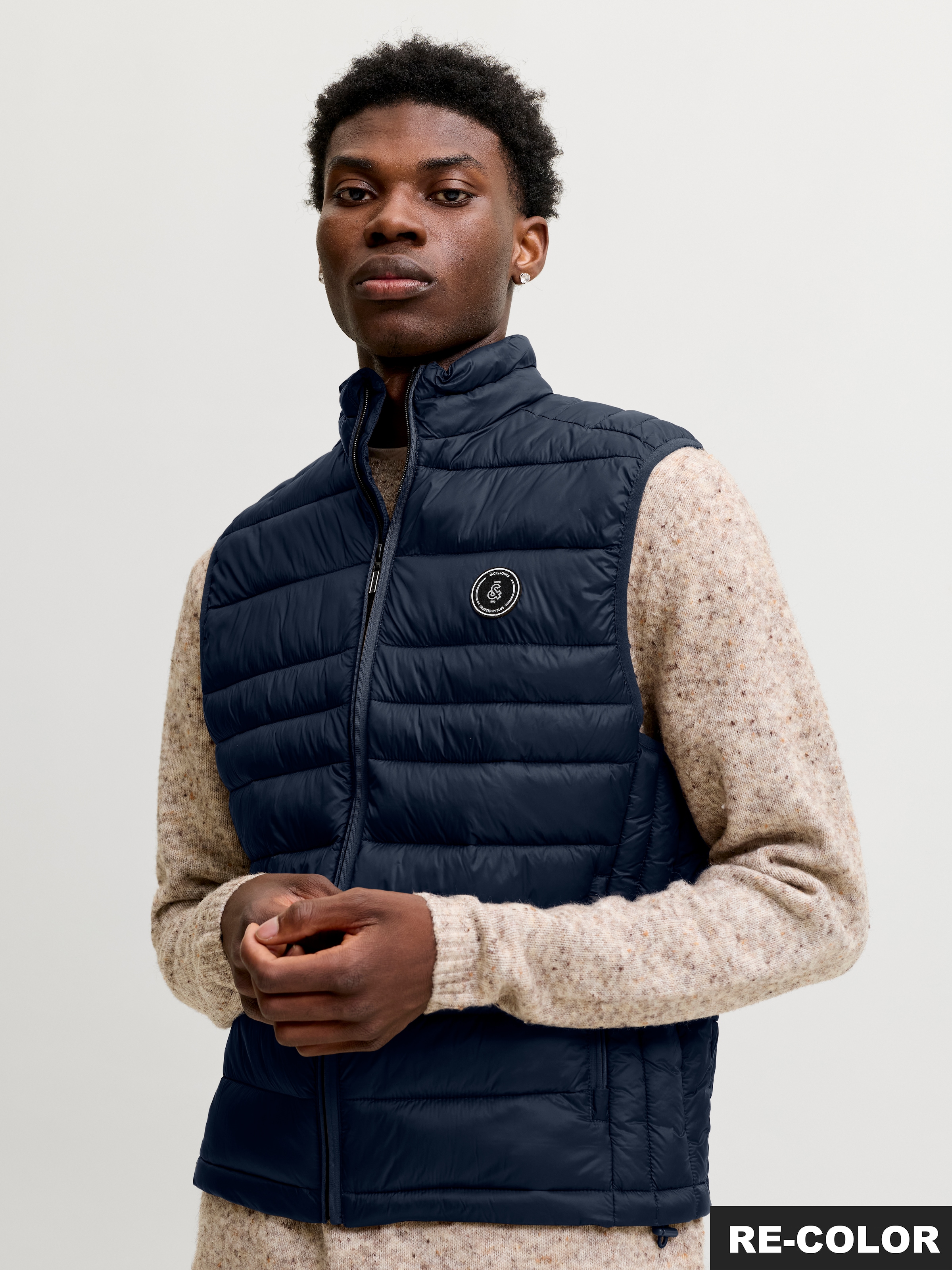 Jack & Jones Steppweste »JJEKINGSLEY LIGHT BODYWARMER COLLAR NOOS« Kunstfaser, regular fit