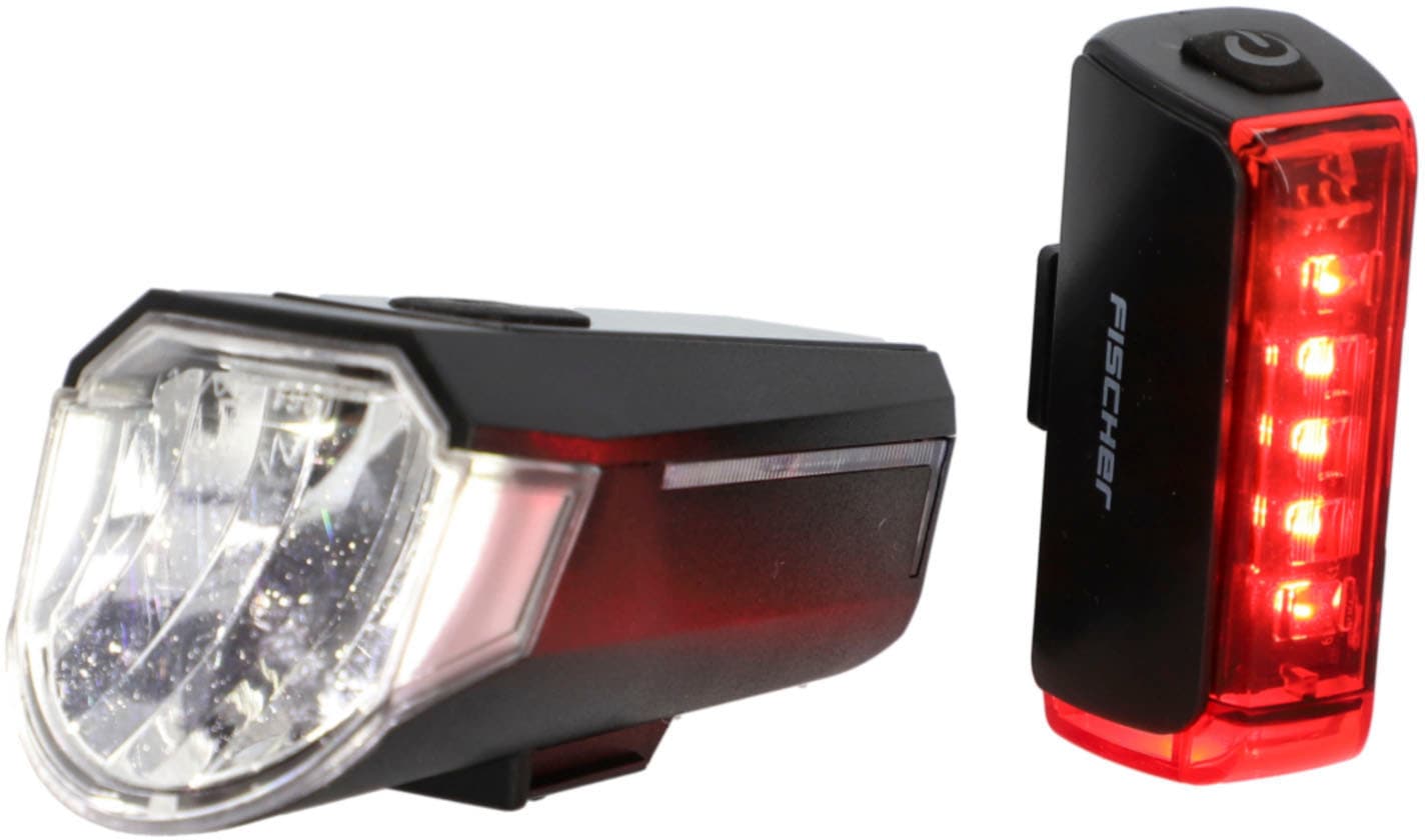 FISCHER Fahrrad Fahrradbeleuchtung »Akku Bel.-Set TWIN-80/40/20/Sensor 2.0«