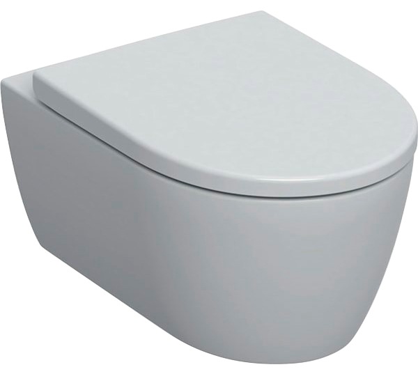 GEBERIT Tiefspül-WC »iCon Neu«, (Set), Wand-WC mit WC-Sitz, mit Beschichtung