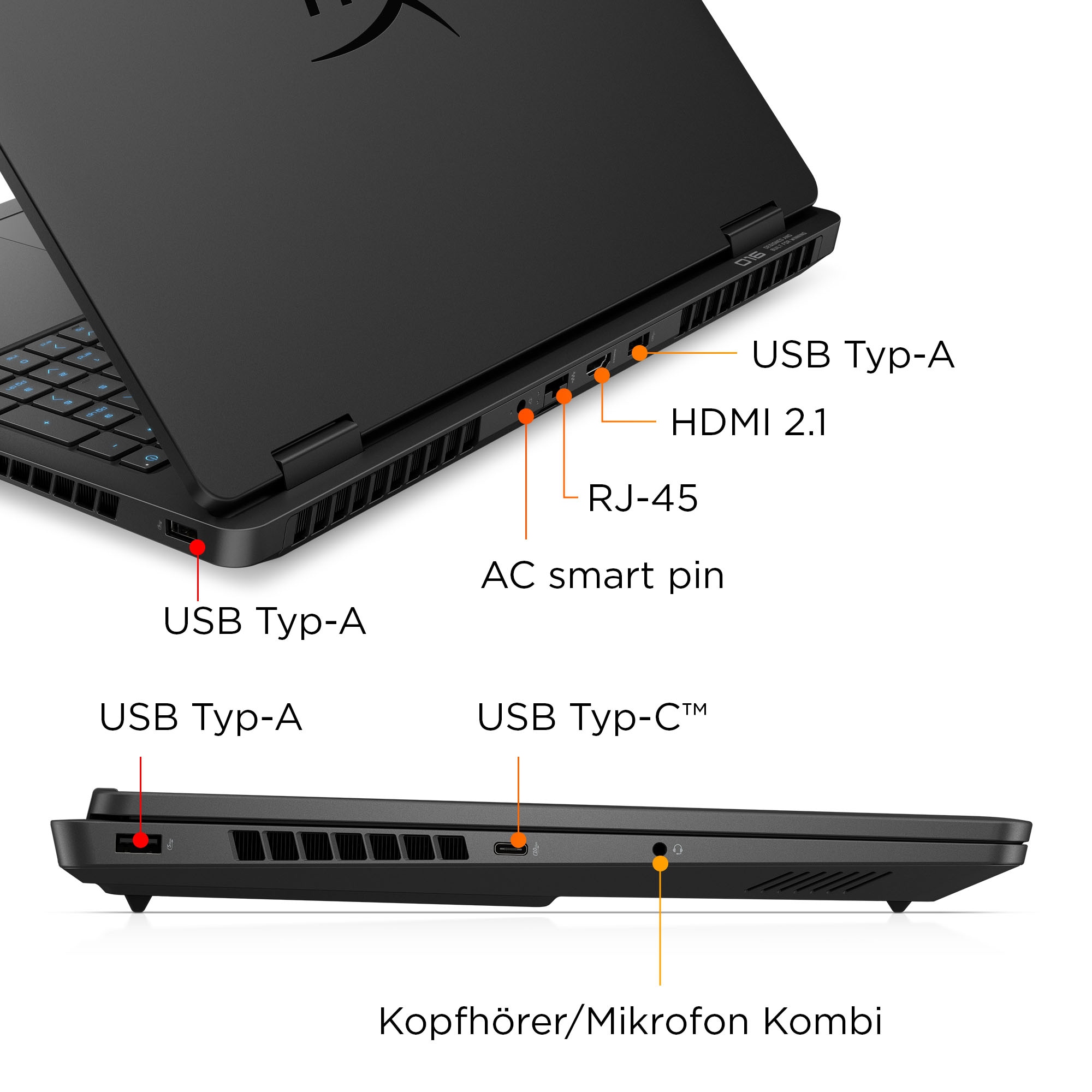 HP Gaming-Notebook »HyperX OMEN 16-ap1291ng« 40,64 cm / 16 ″ AMD Ryzen 9 GeForce RTX 5070 512 GB SSD