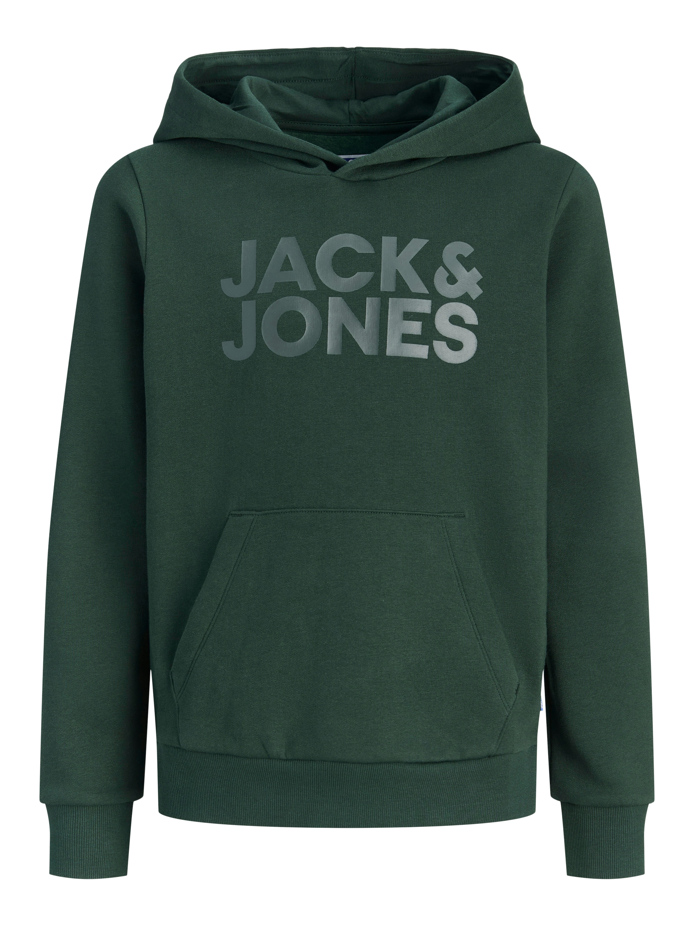 Jack & Jones Junior Kapuzensweatshirt »JJECORP mit Druck, Kängurutasche, pflegeleicht«, Baumwollmischung, regular fit

