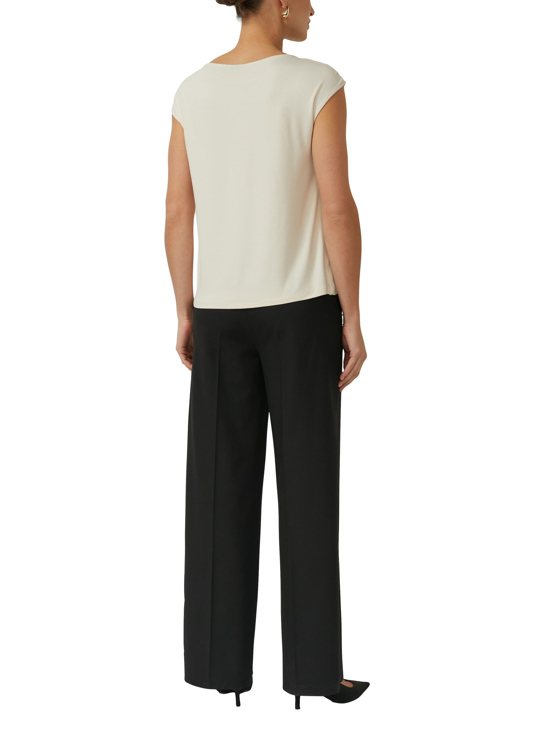 s.Oliver BLACK LABEL Rundhalsshirt mit Stretchanteil