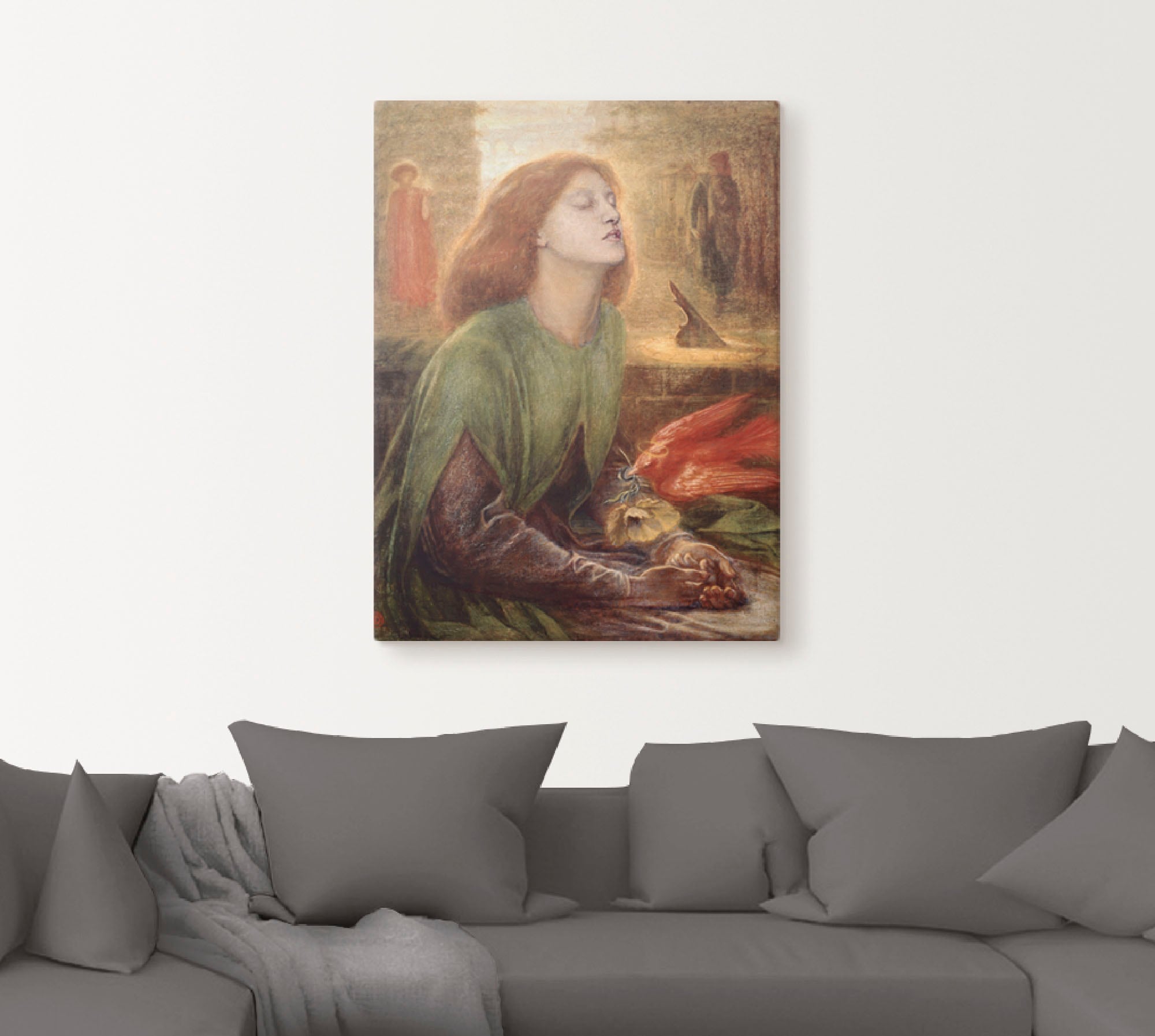 Artland Leinwandbild »Die betende Beatrice. 1863.«, Frau, (1 St.), auf Keilrahmen gespannt