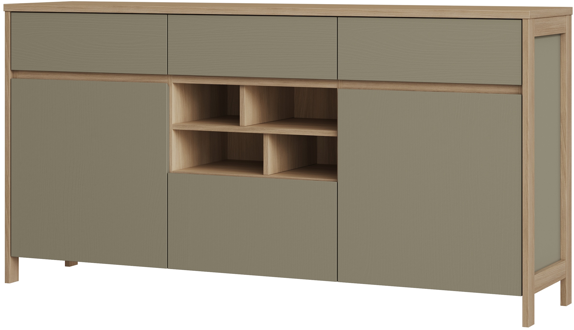 Home affaire Sideboard »Stranda, moderner Schrank, Kommode im Scandi-Style, 165 cm breit«, elegante Rahmenoptik, ausreichend Stauraum, vielseitig einsetzbar