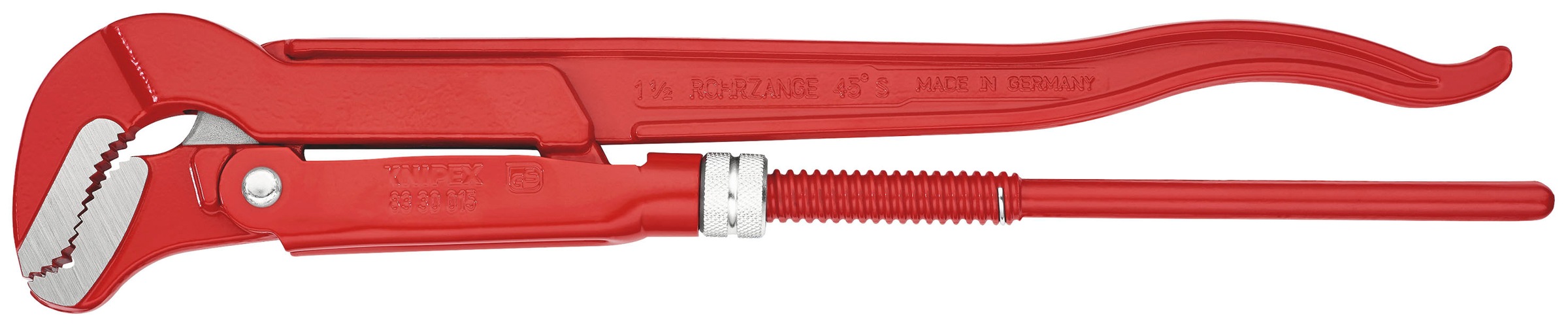 Rohrzange »83 30 015 S-Maul«, (1 tlg.), rot pulverbeschichtet 420 mm