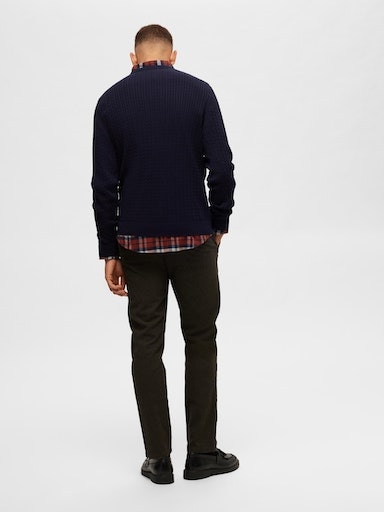 SELECTED HOMME Rundhalspullover »SLHBERG CABLE CREW NECK NOOS«