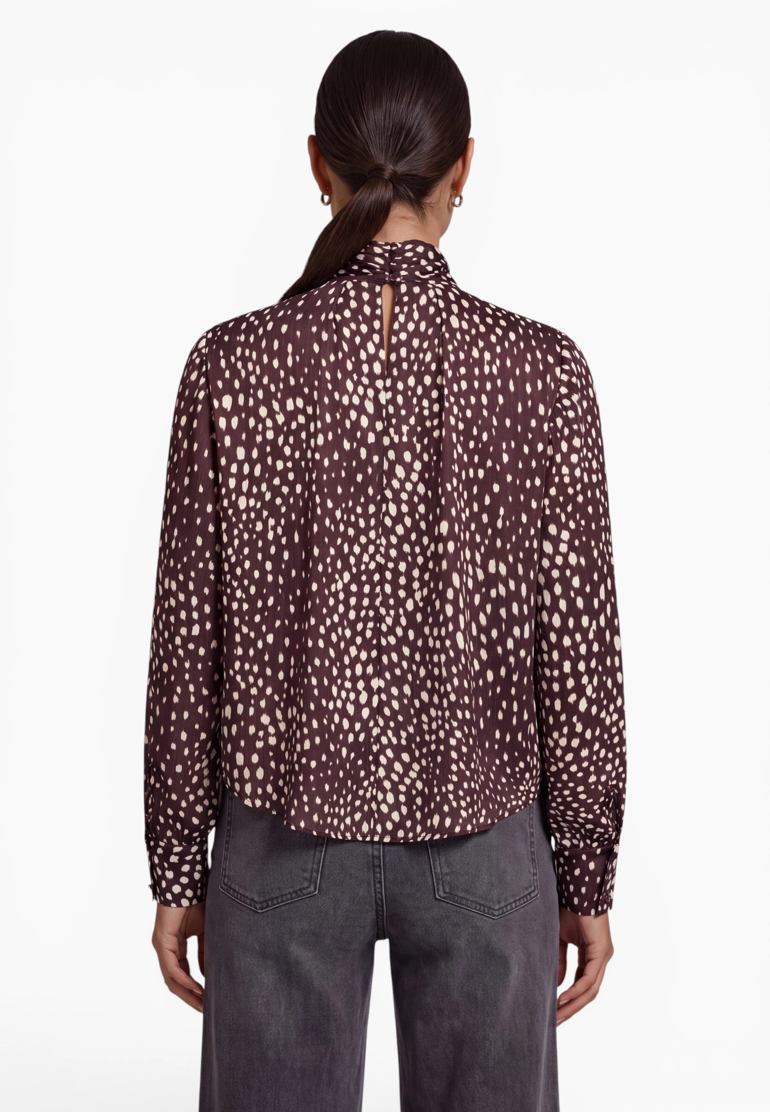 Zero Satinbluse »Satin-Bluse mit Animalprint«