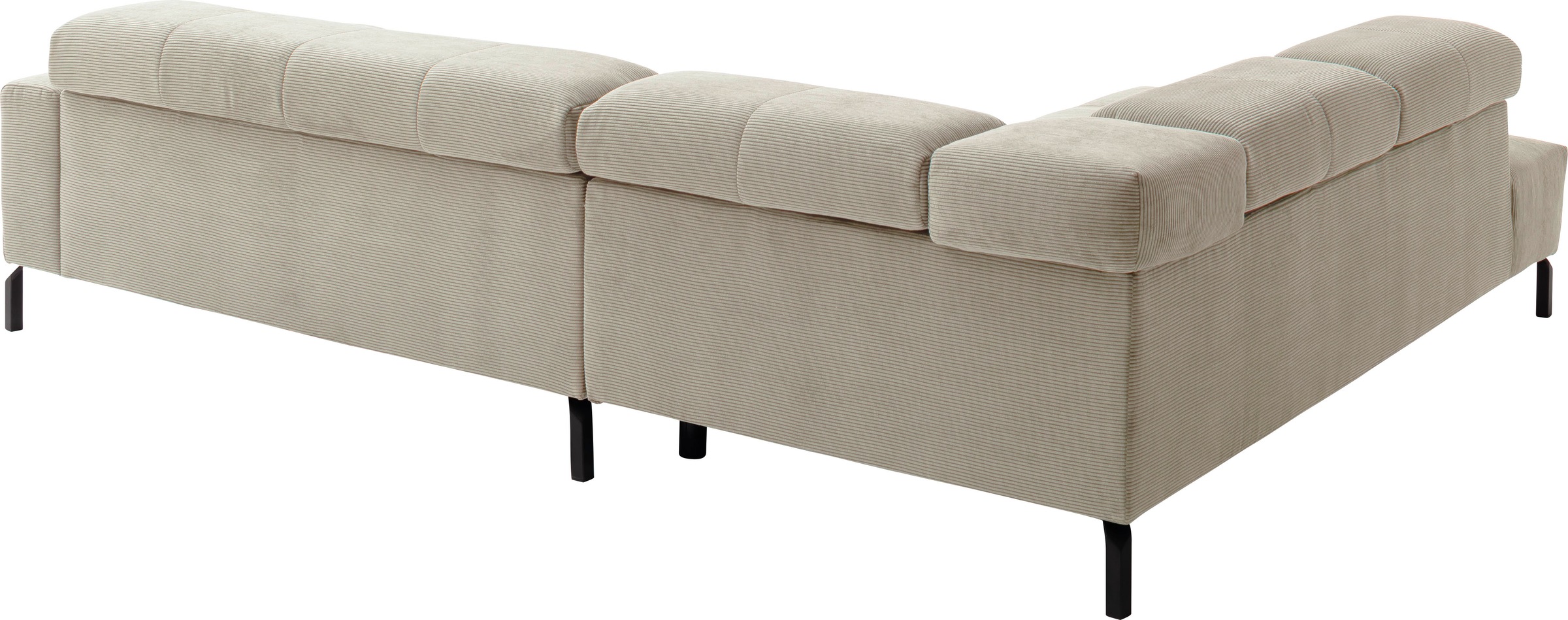 Places of Style Ecksofa »Claya, L-Form, incl. Kopfteilverstellung, Breite 276 cm«, wahlweise elektrischer Sitzvorzug
