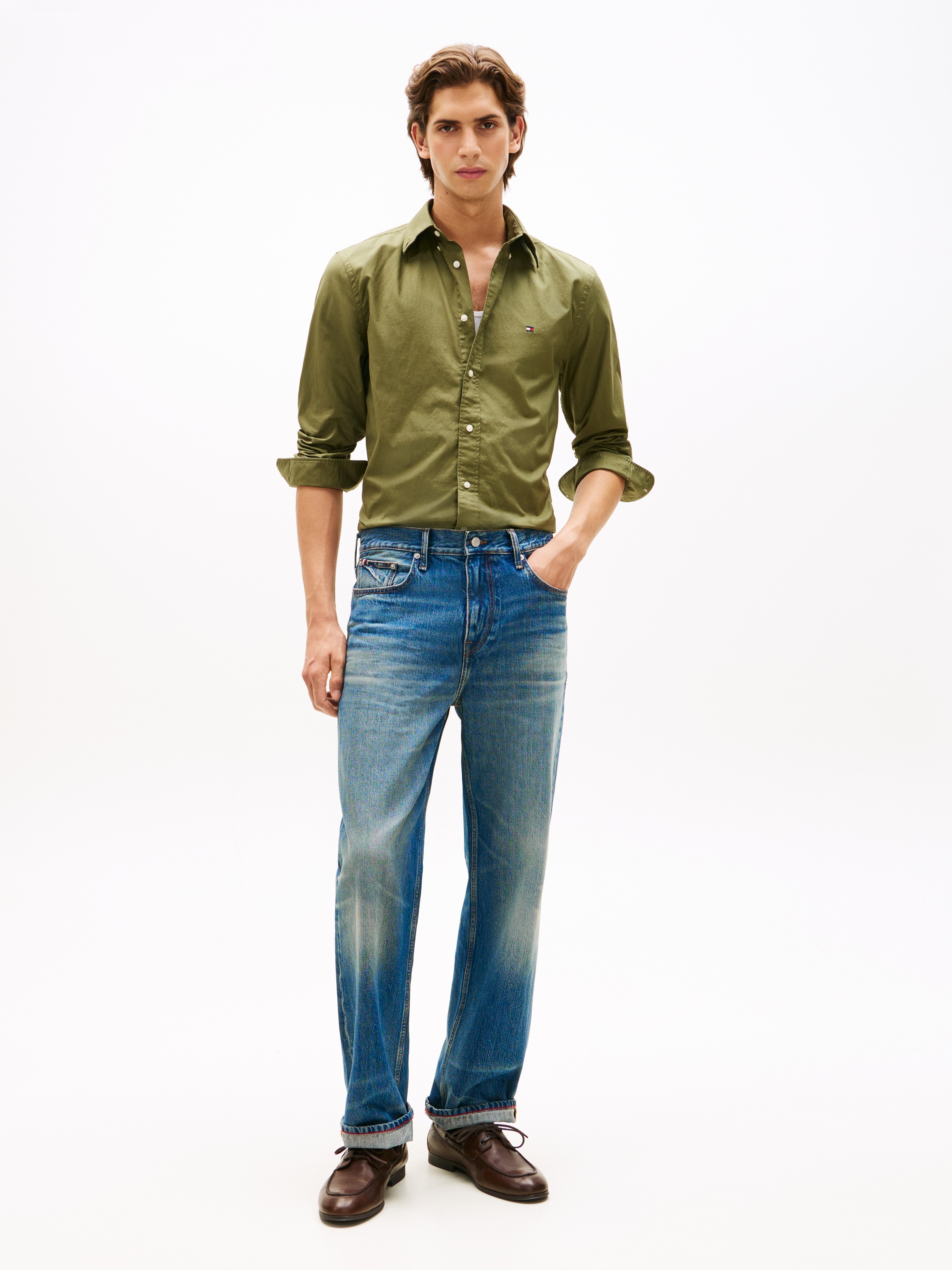 Tommy Hilfiger Businesshemd »FLEX POPLIN SOLID« Regular Fit Flex Cotton