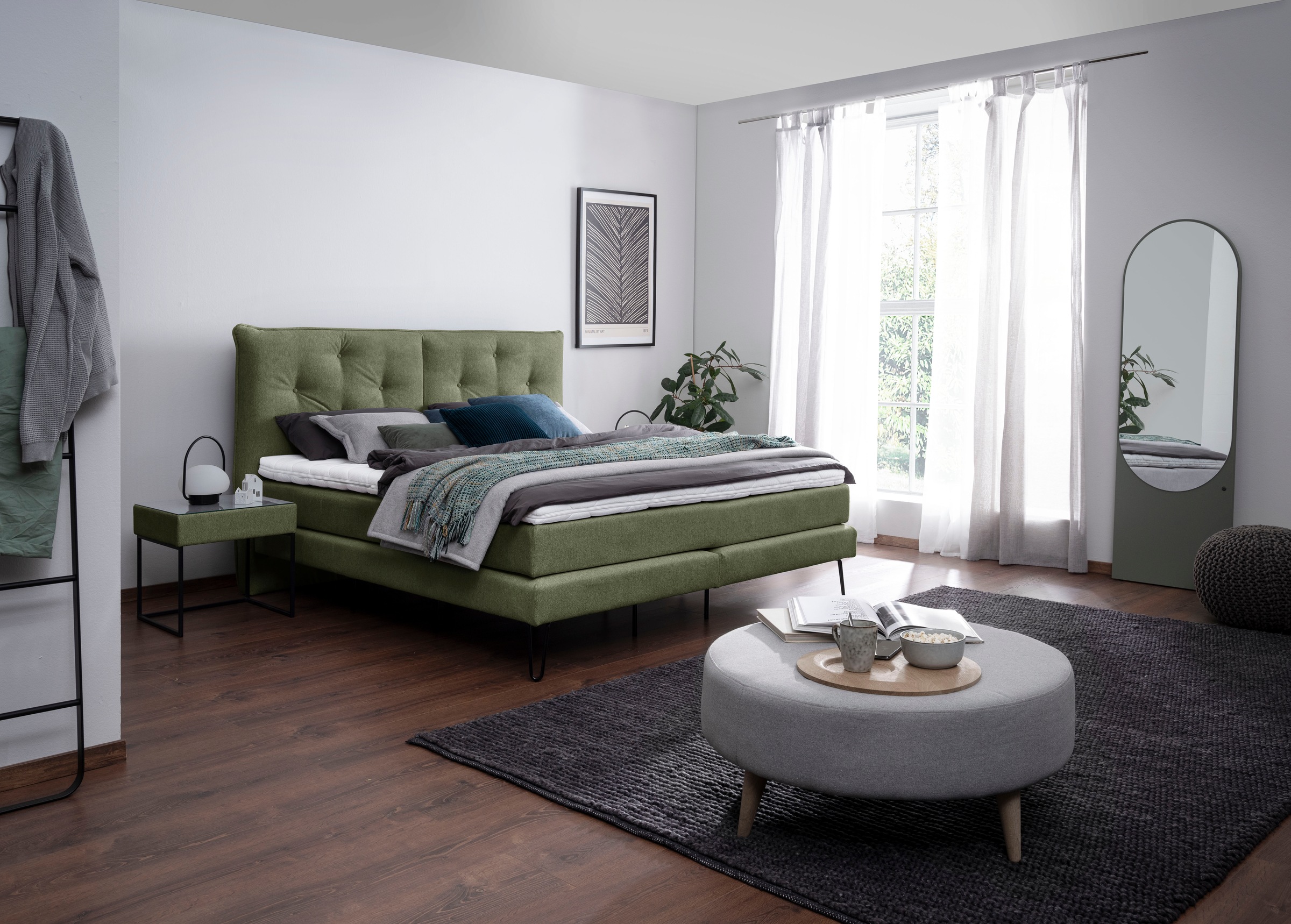 alina Boxspringbett »Longon inkl. Matratze und Komfortschaum-Topper, Breite 180x200cm«, erhältlich in verschiedenen Härtegraden
