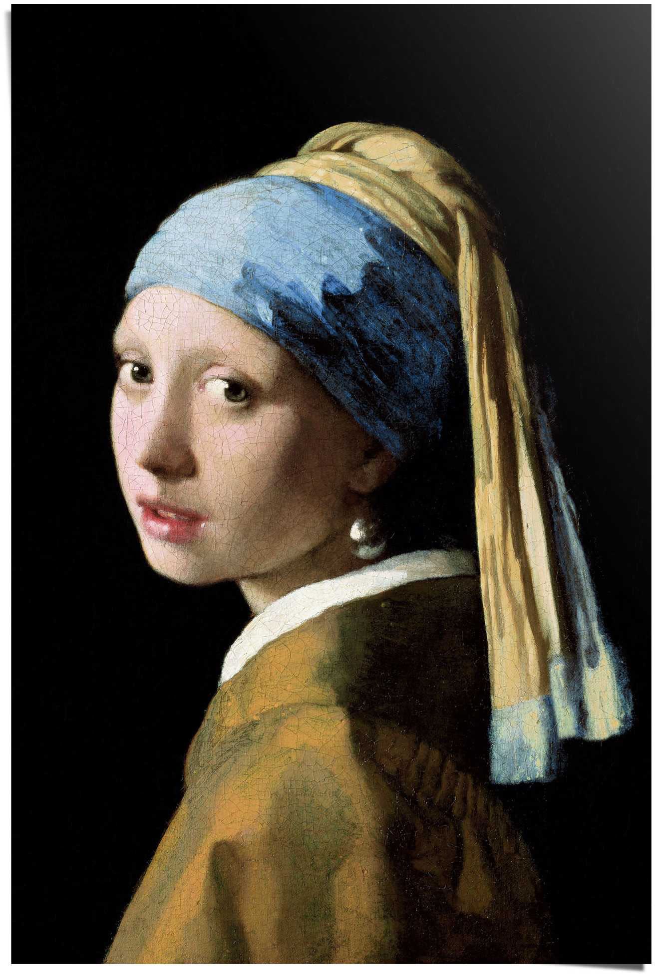 Poster »Poster Das Mädchen mit dem Perlenohrgehänge Jan Vermeer«, Menschen, (1 St.)