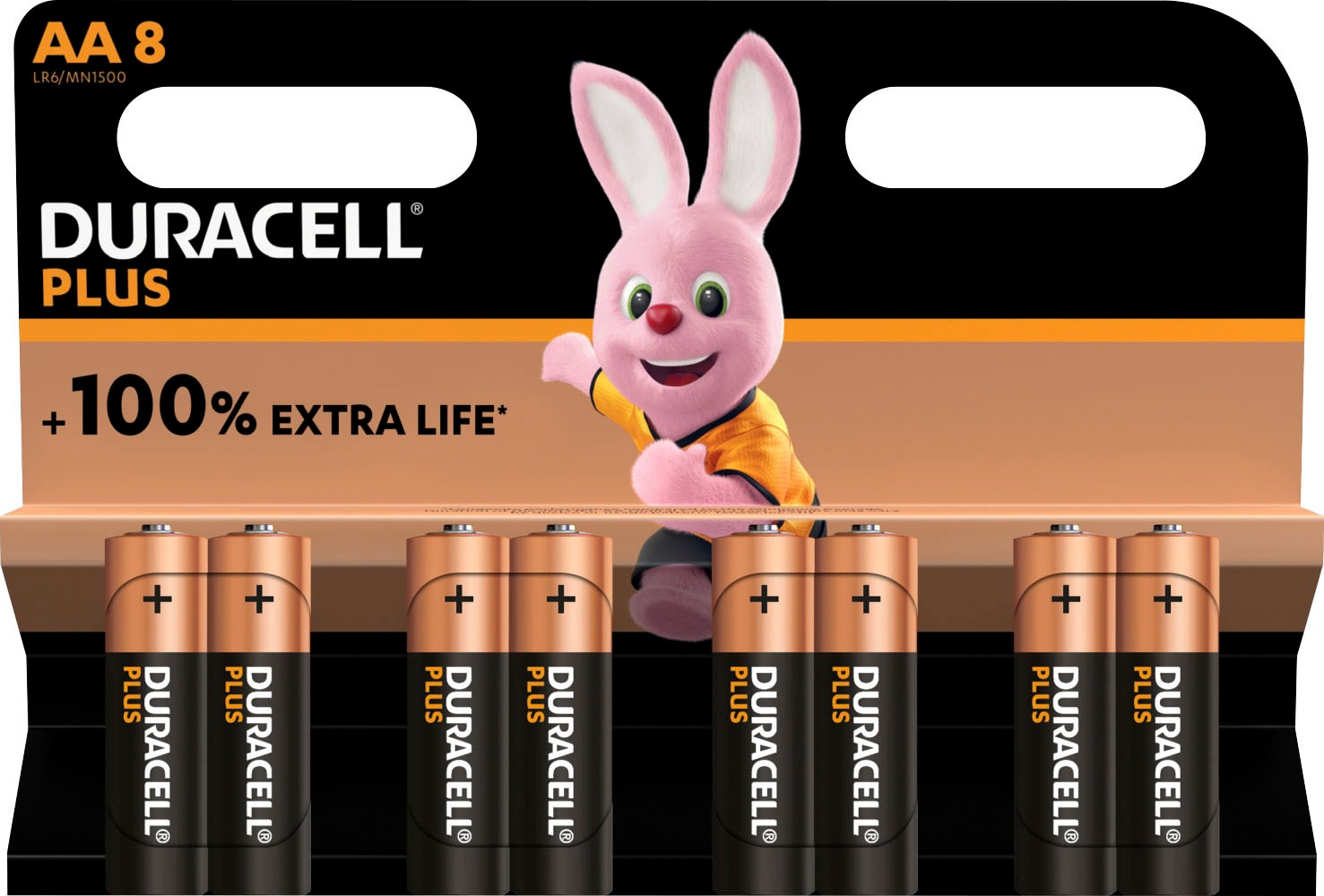 Duracell Batterie »Plus«, LR6, (Packung, 8 St.)
