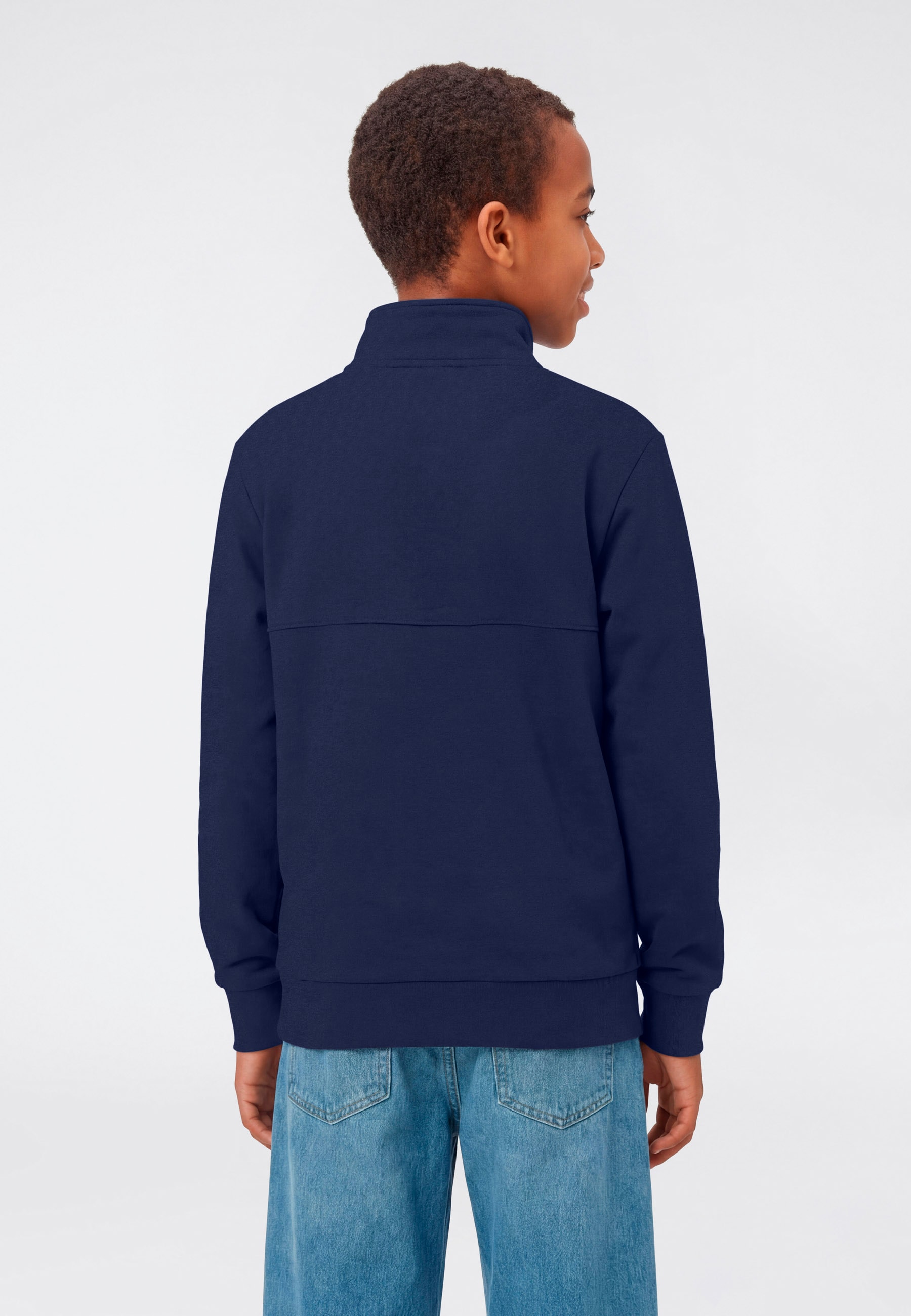 Champion Sweatshirt »ICONS Terry Half zip sweatshirt with small C logo«, für Kinder, sportlicher Stil, mit Reißverschluss
