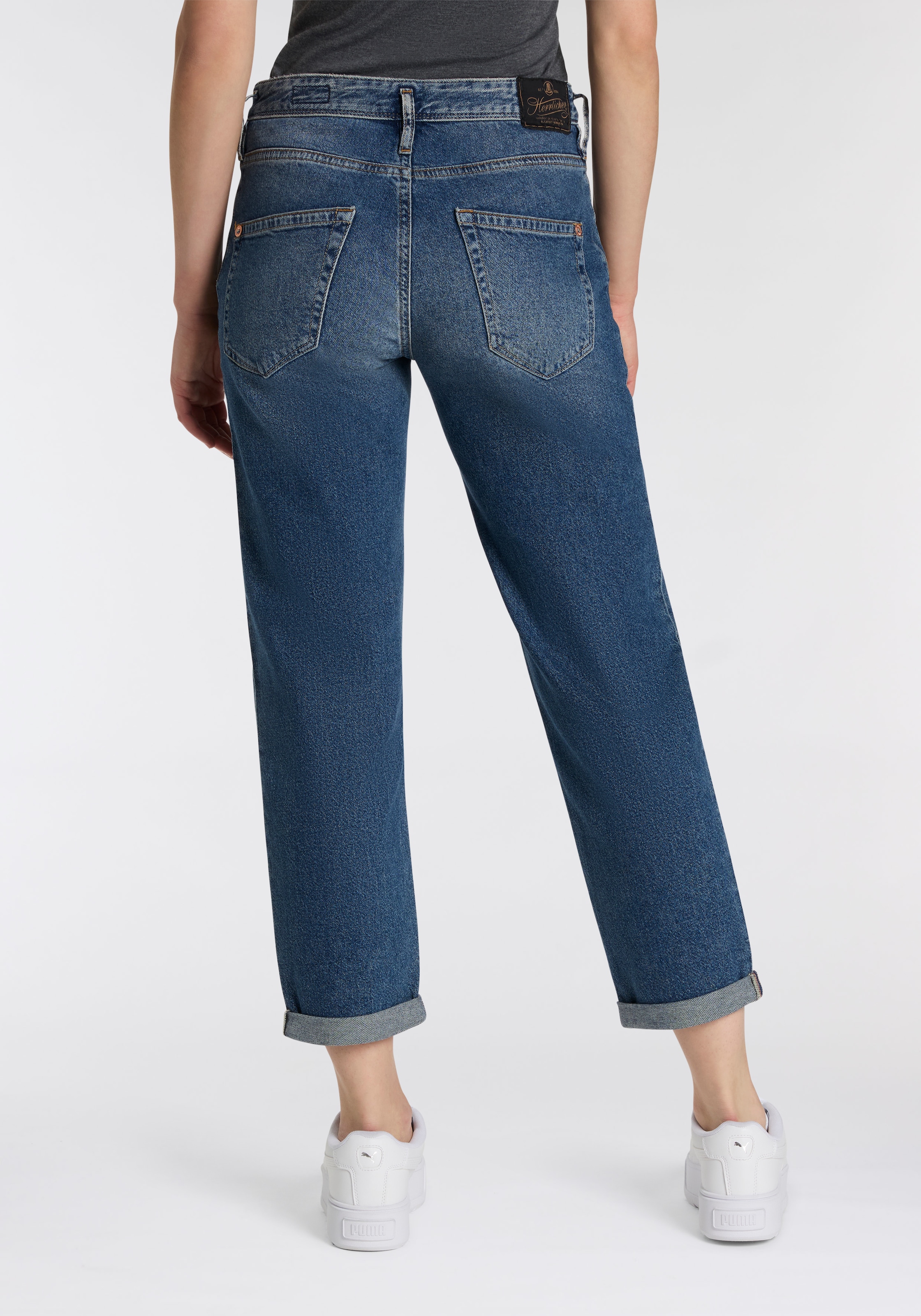 Herrlicher 5-Pocket-Jeans »Shyra Tap Denim«, mit hohem Bund, Cropped