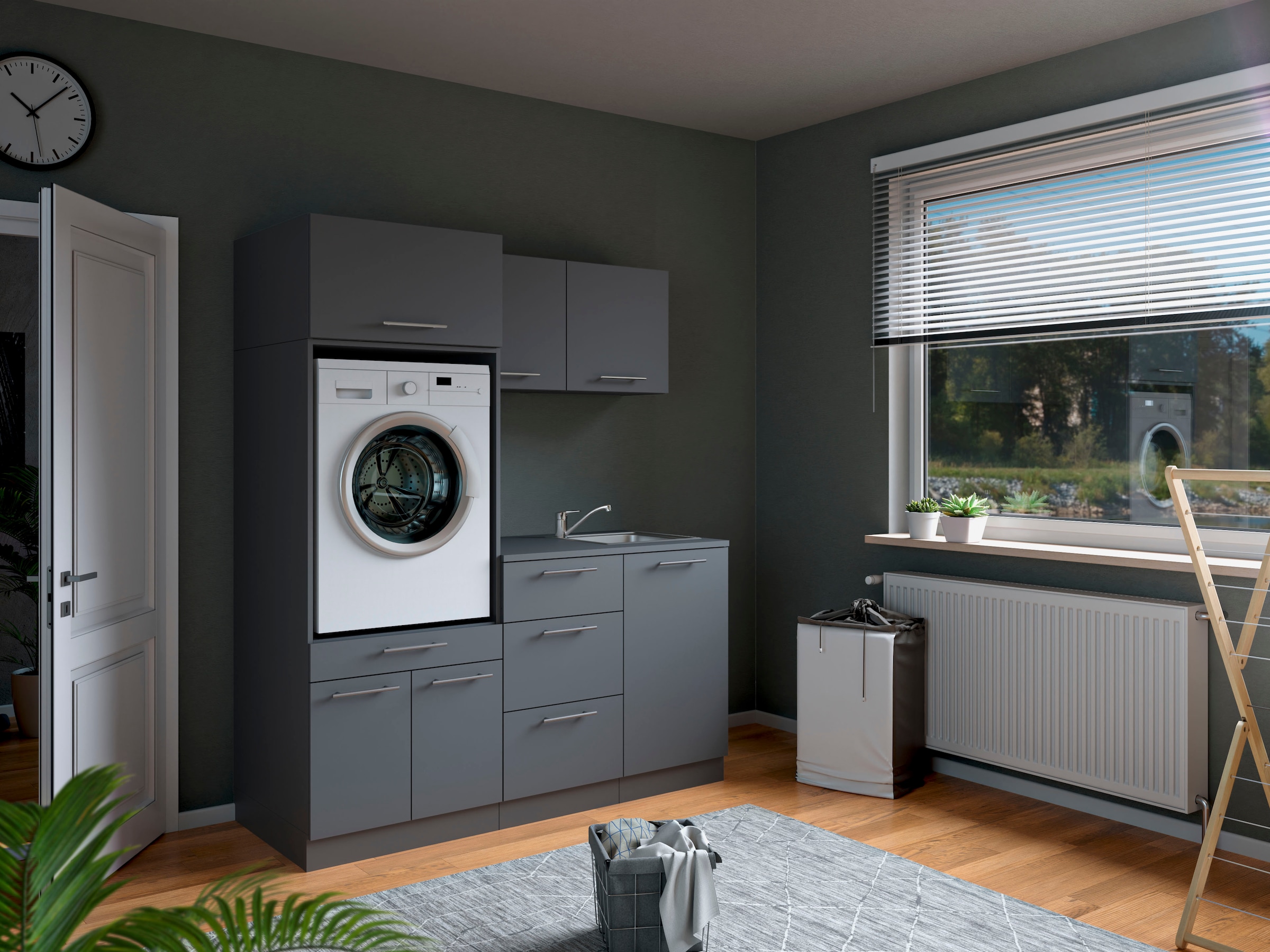 Laundreezy Mehrzweckschrank-Set »Laundreezy, 6-tlg. Mehrzweckschrank-Set B/H/T 168/238/68 cm« 6 Stk. tlg.