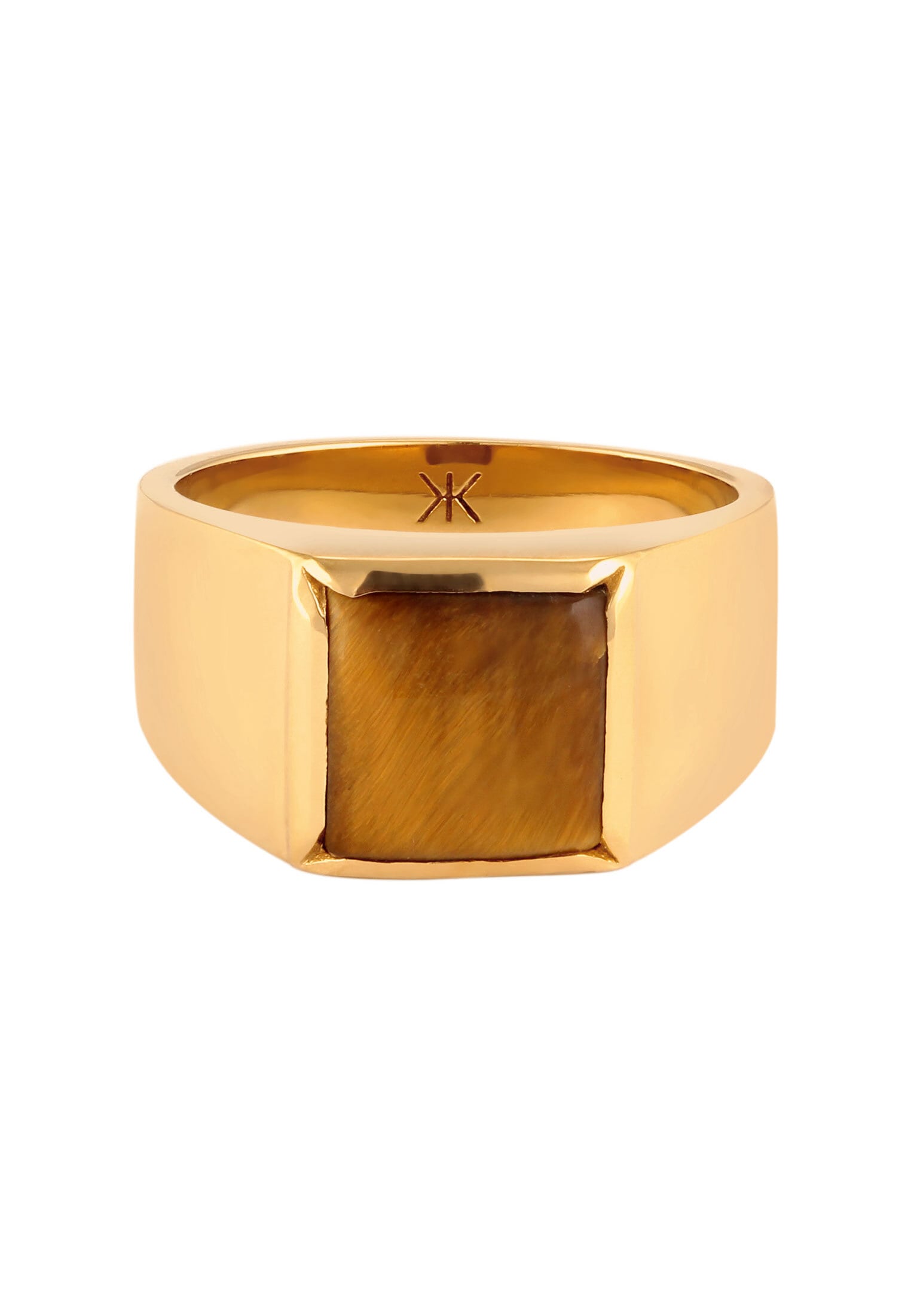 Kuzzoi Siegelring »Ring Siegelring Tigerauge Braun 925 Sterling Silber«