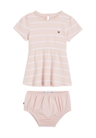 Minikleid »BABY STRIPED RIB DRESS S/S«, (2 tlg.)