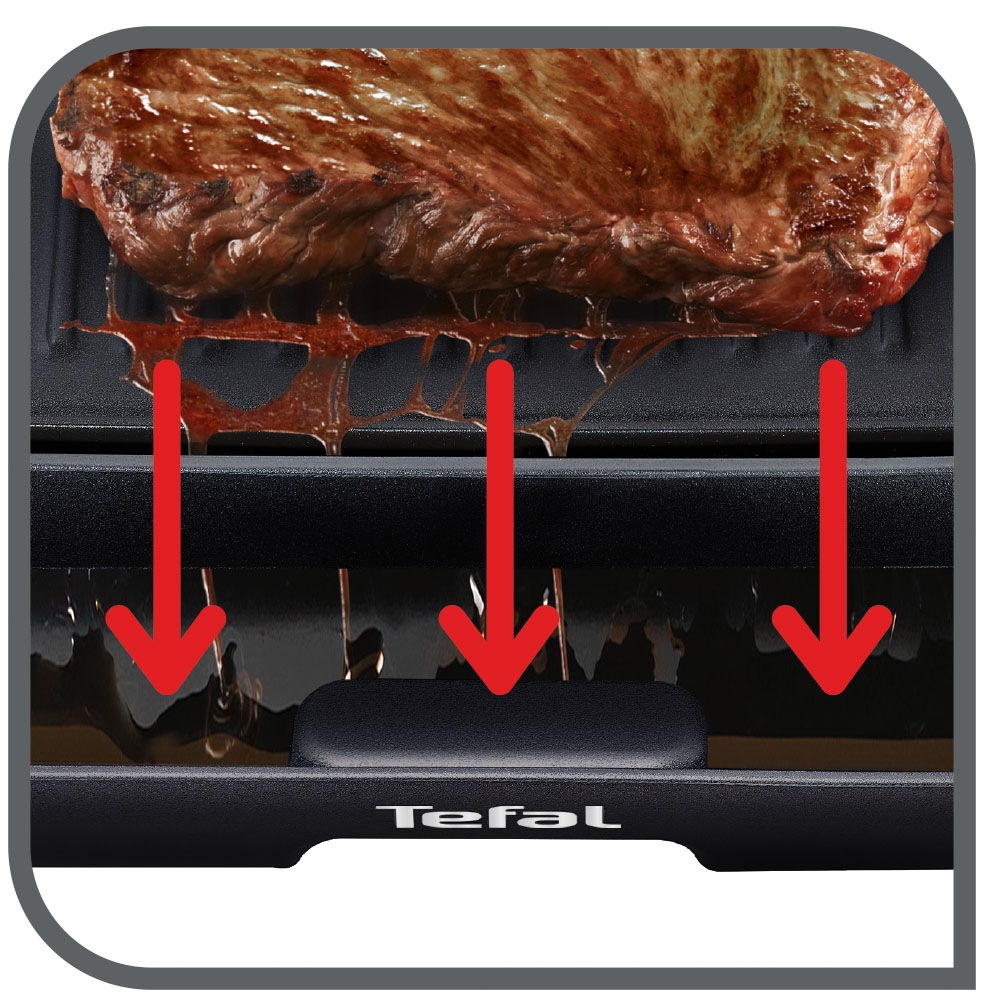 Tefal Tischgrill »Malaga, spülmaschinengeeignete Platte und Saftauffangbehälter«, 2000 W, Thermosignal-Wärmeanzeige, TG3918