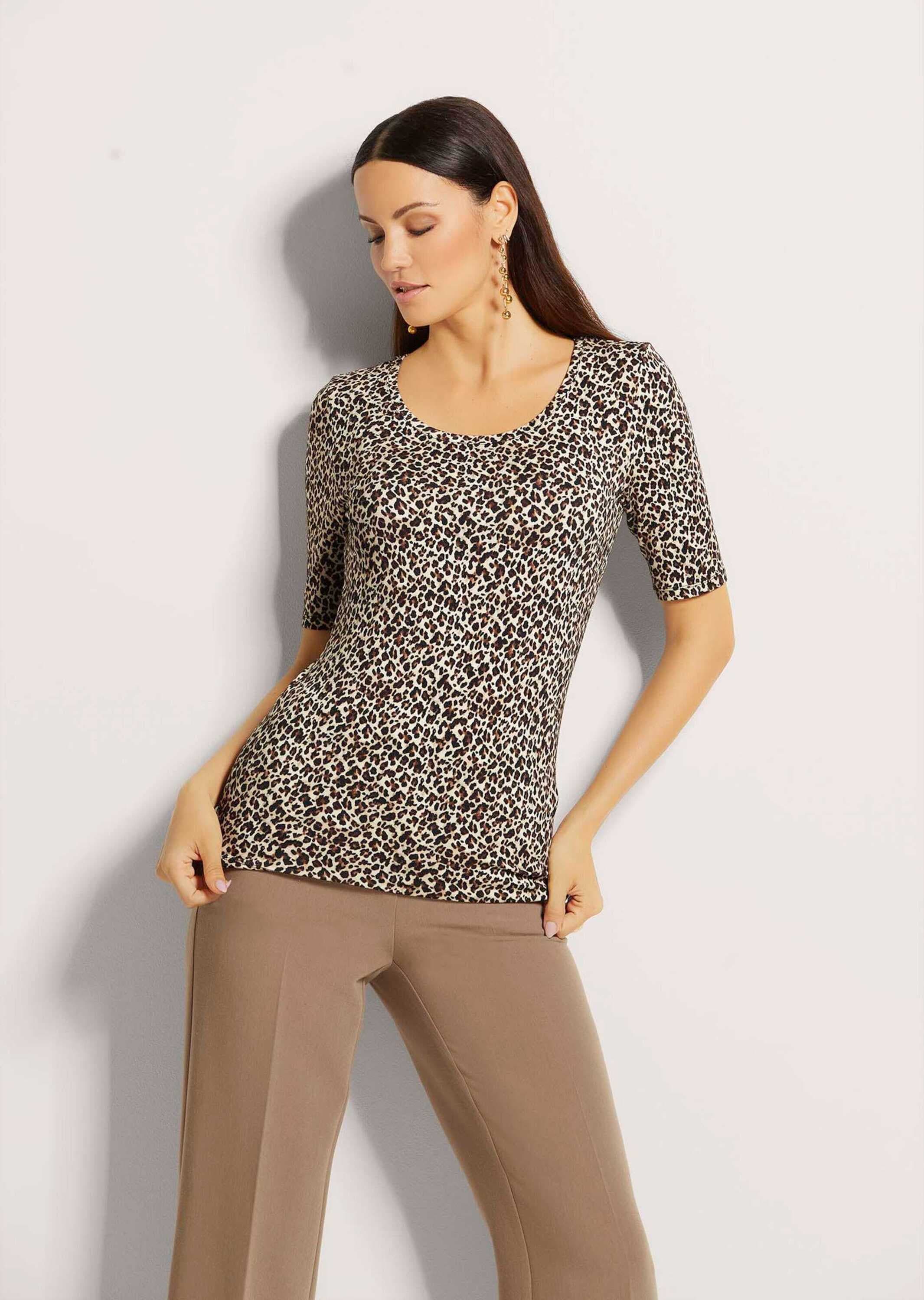 MADELEINE Kurzarmshirt »Shirt Halbarmshirt mit Animal-Print«