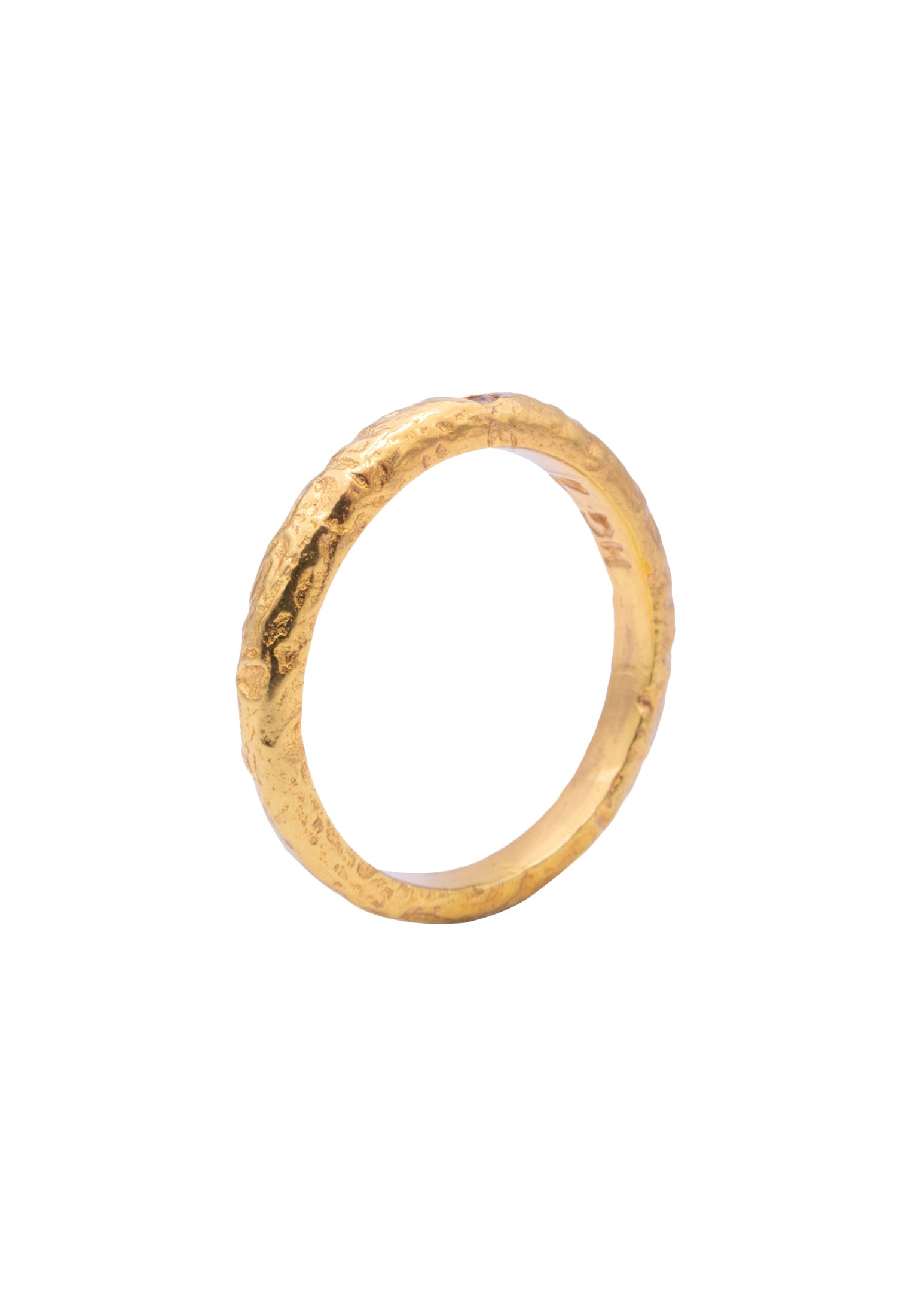 HAZE & GLORY Silberring »Ring Bandring gehämmert Rosenquarz- Unity 925 Silber«