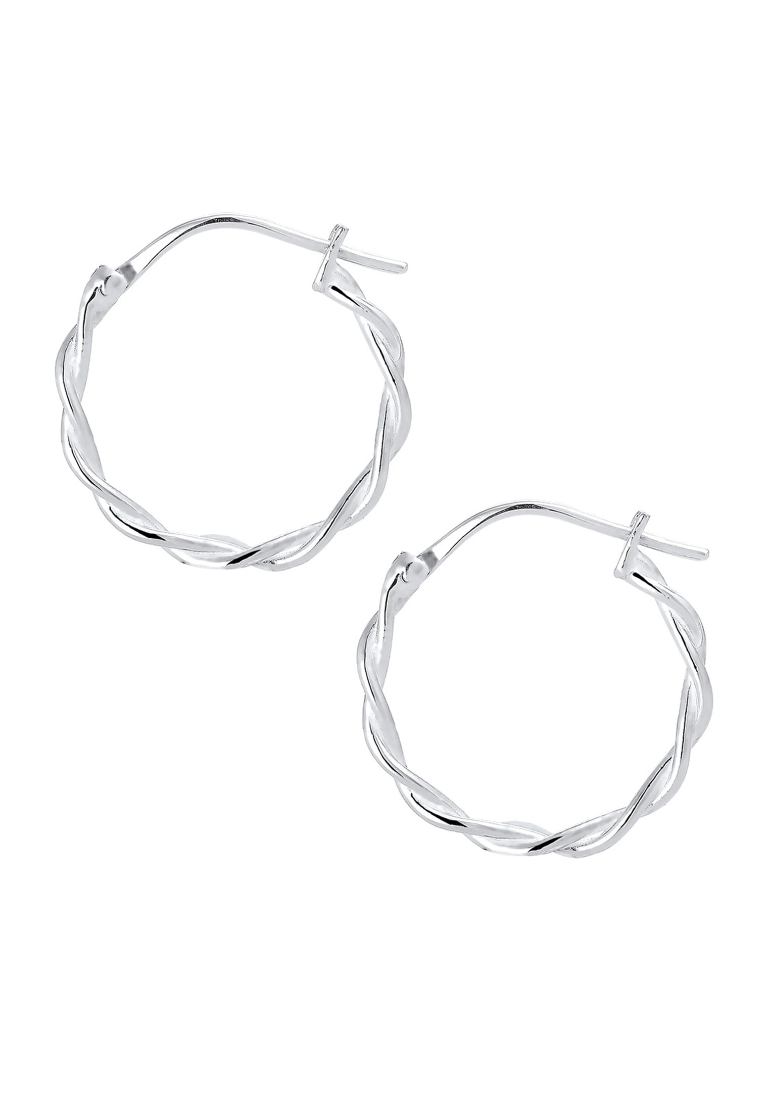 Elli Paar Creolen »Ohrringe Elli Ohrringe Twisted Gedreht Creole Trend 925 Silber«