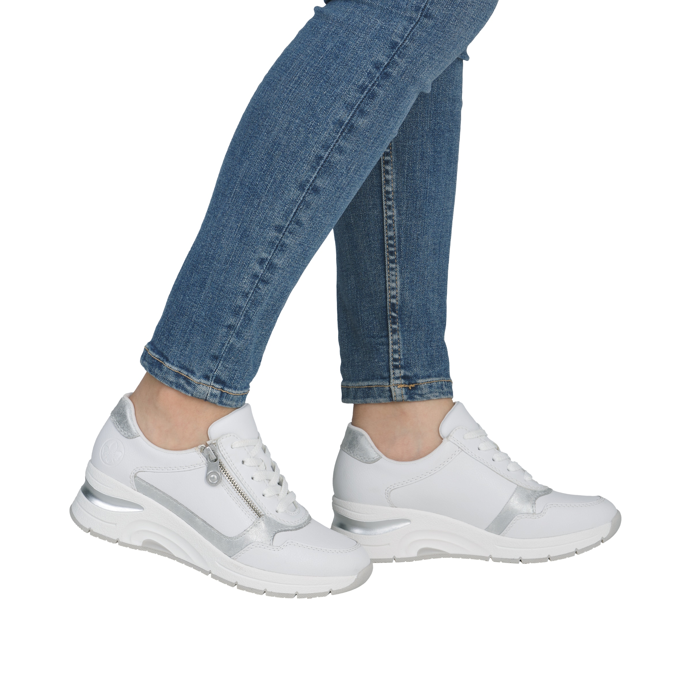 Rieker Keilsneaker  Halbschuh, Freizeitschuh, Schnürschuh in schmaler Form