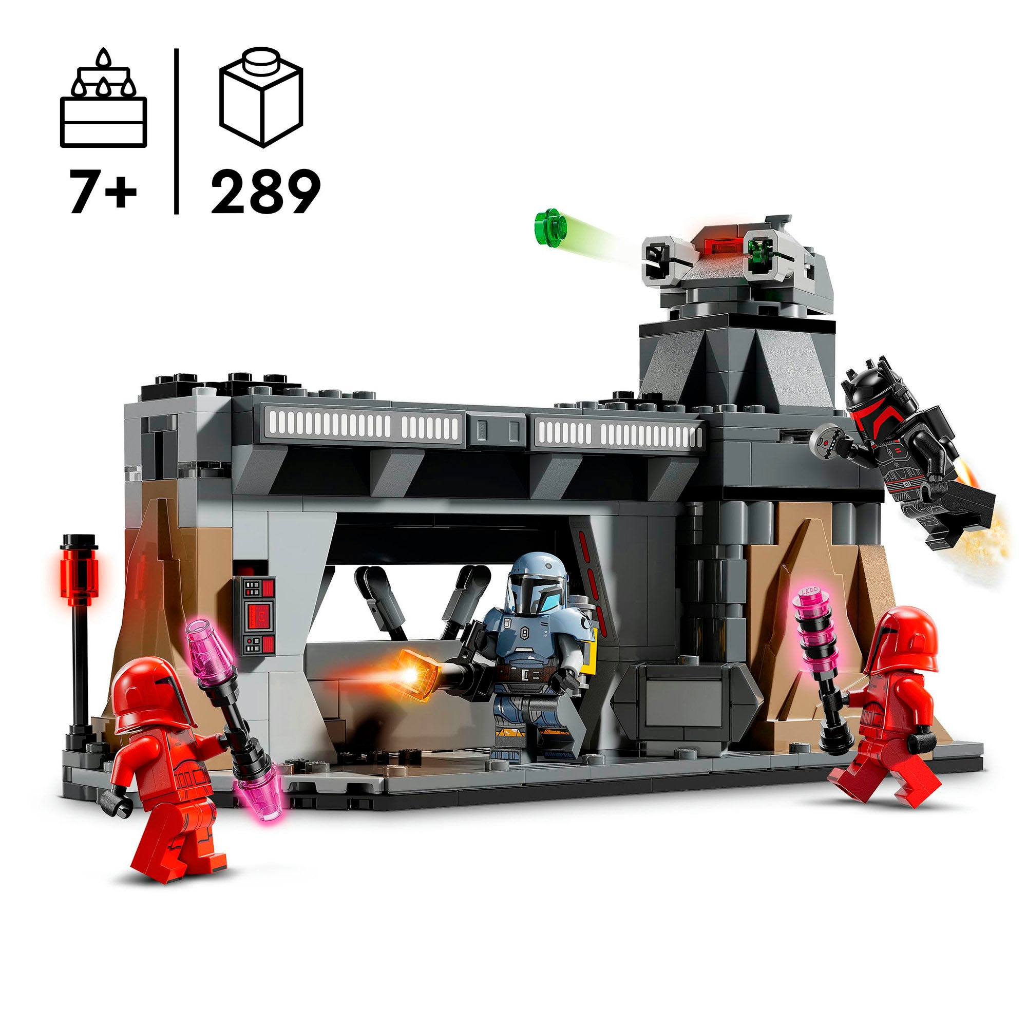 LEGO® Konstruktionsspielsteine »Duell zwischen Paz Vizsla™ und Moff Gideon™ (75386), LEGO Star Wars™«, (289 St.), Made in Europe