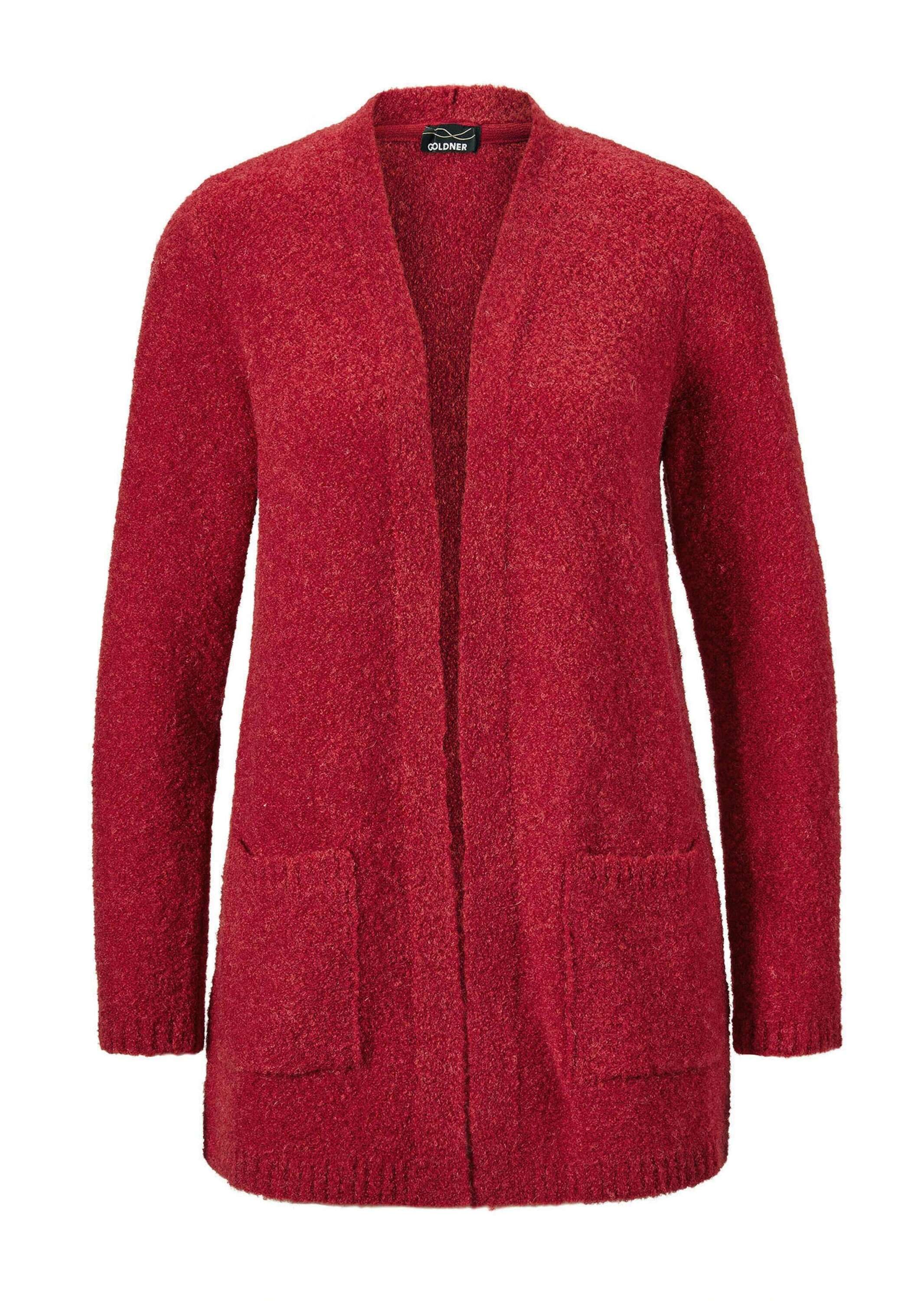 GOLDNER Strickjacke »Kurzgröße Legere Strickjacke aus Bouclégarn« Ohne